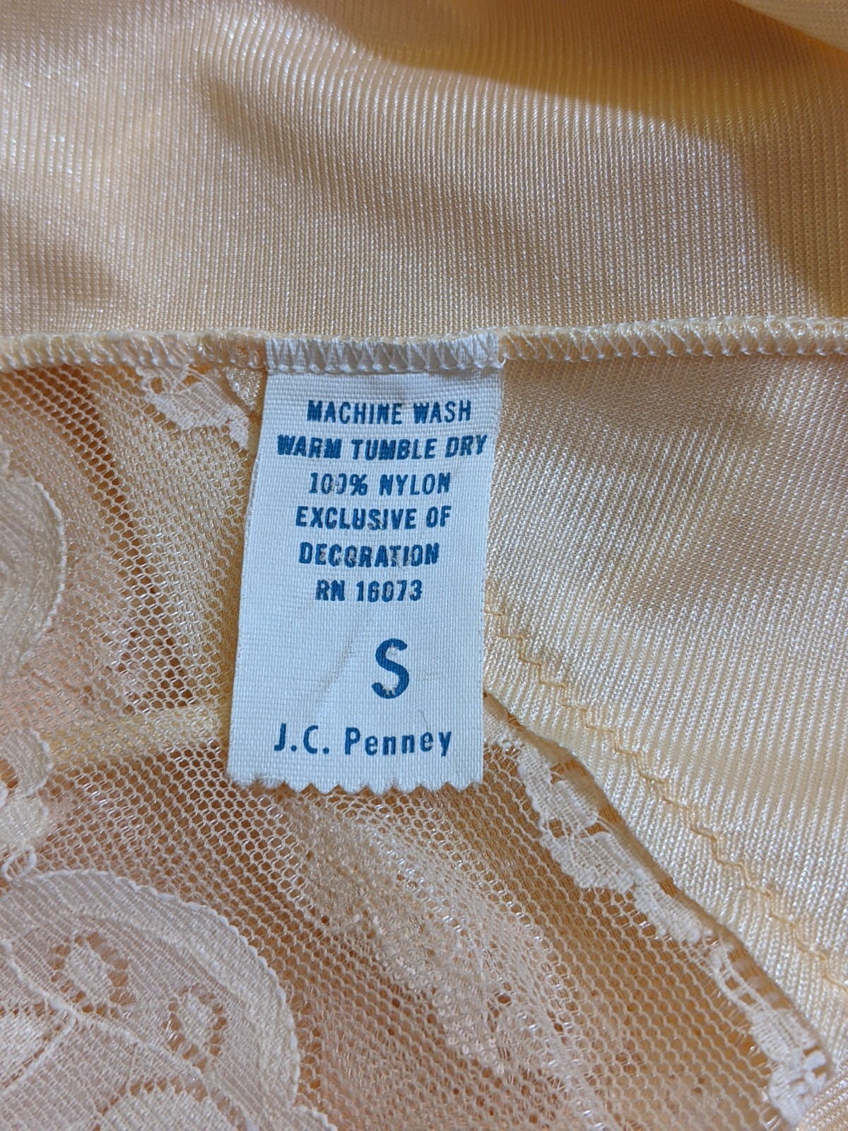 VTG Sparkling Nylon Double Straps Lace Lingerie Slit Open Slip Dress Nightgown S