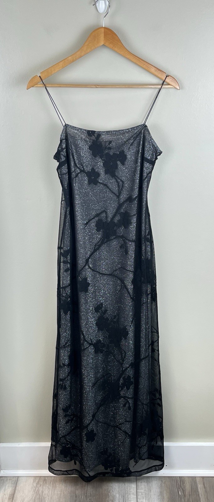 Rampage Vtg Maxi Dress Mesh Overlay Y2k 90s Whimsey Goth Fairy Goth Sz Sm?