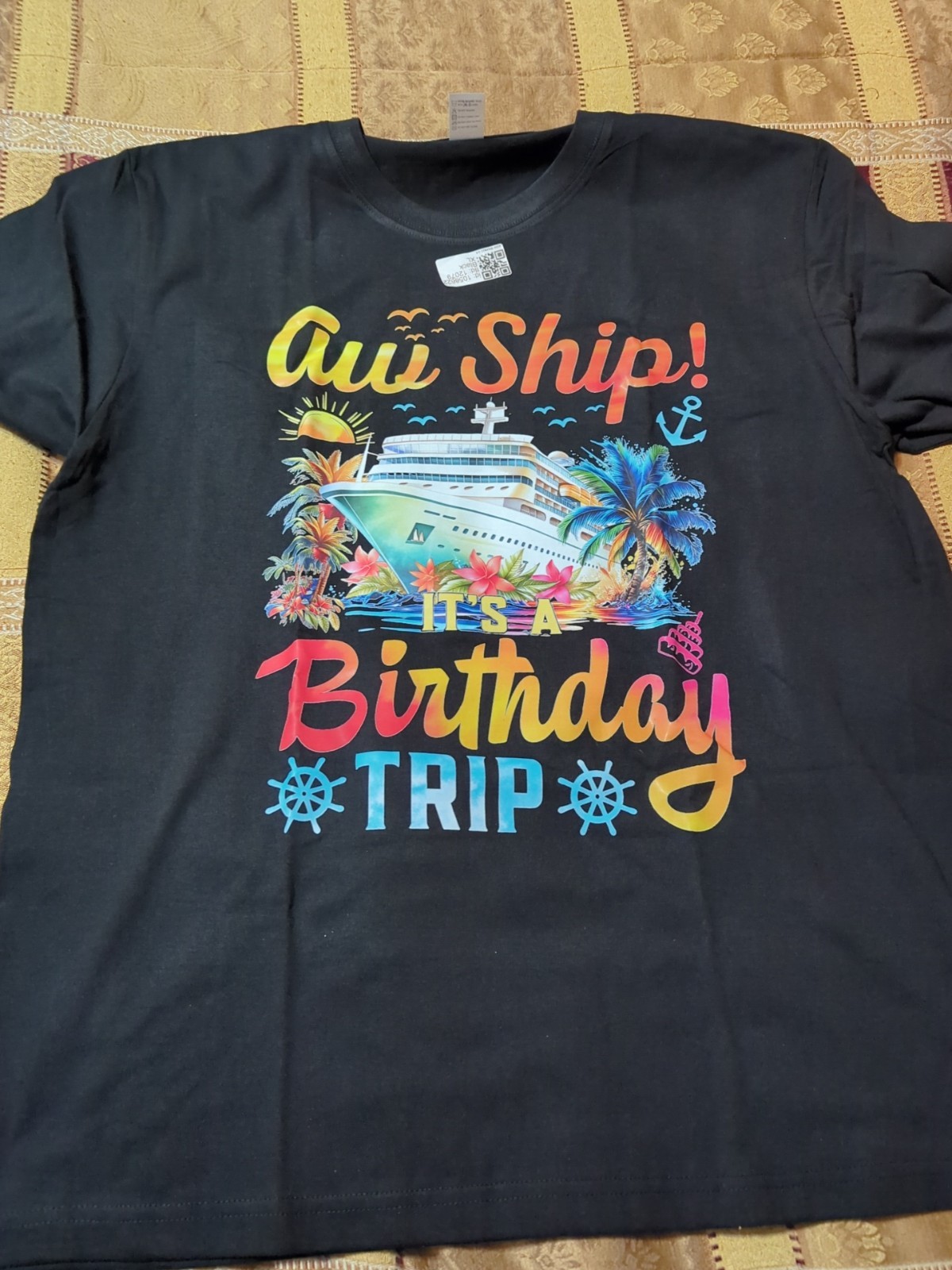 Aw Ship! It’s A Birthday Trip Cruise Birthday Vacation T-Shirt Size XLarge