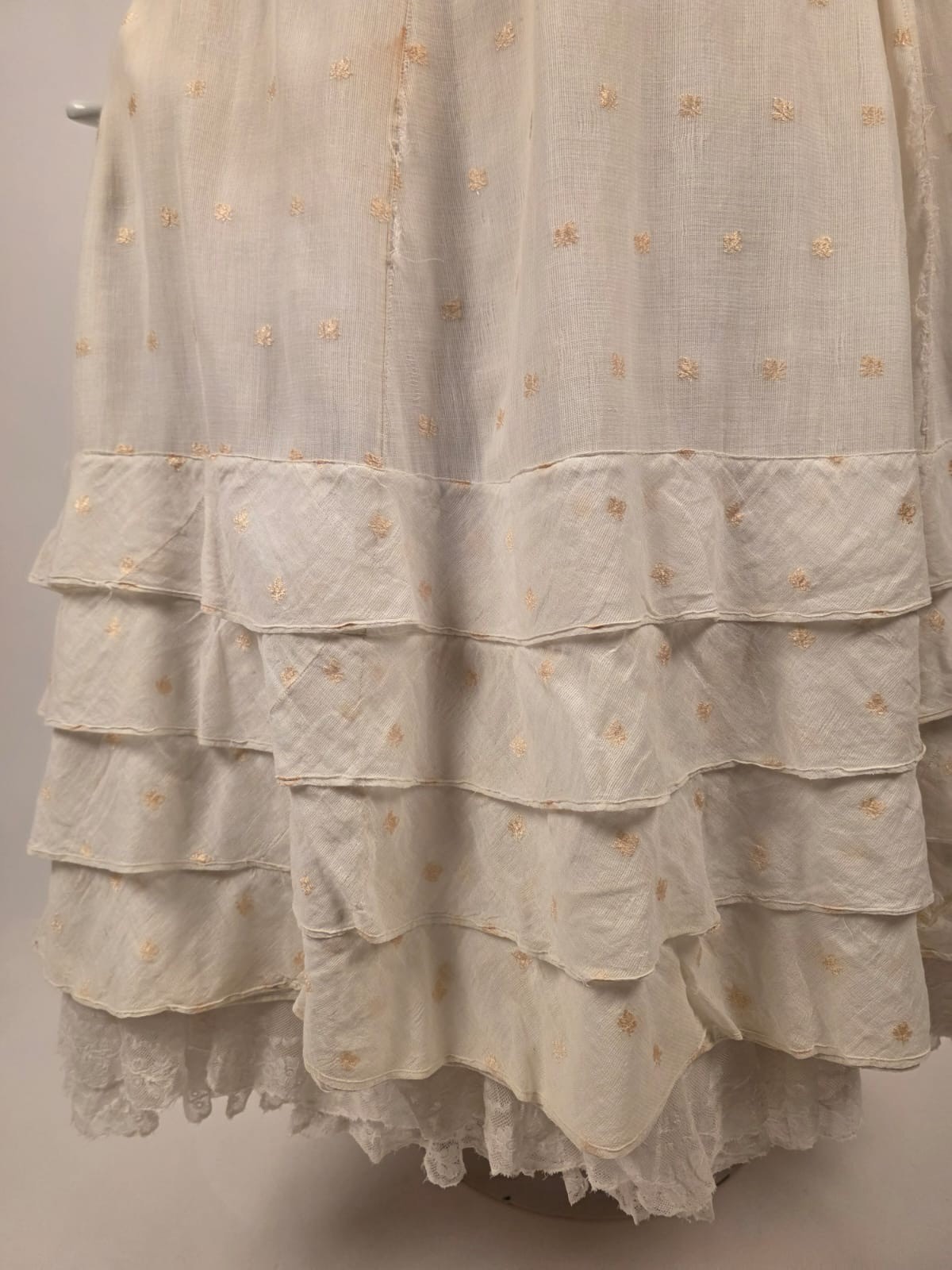 ROMANTIC CIVIL WAR 1860’S EMBR MUSLIN 2 PC DRESS FR ORIGINAL FLORIDA ESTATE