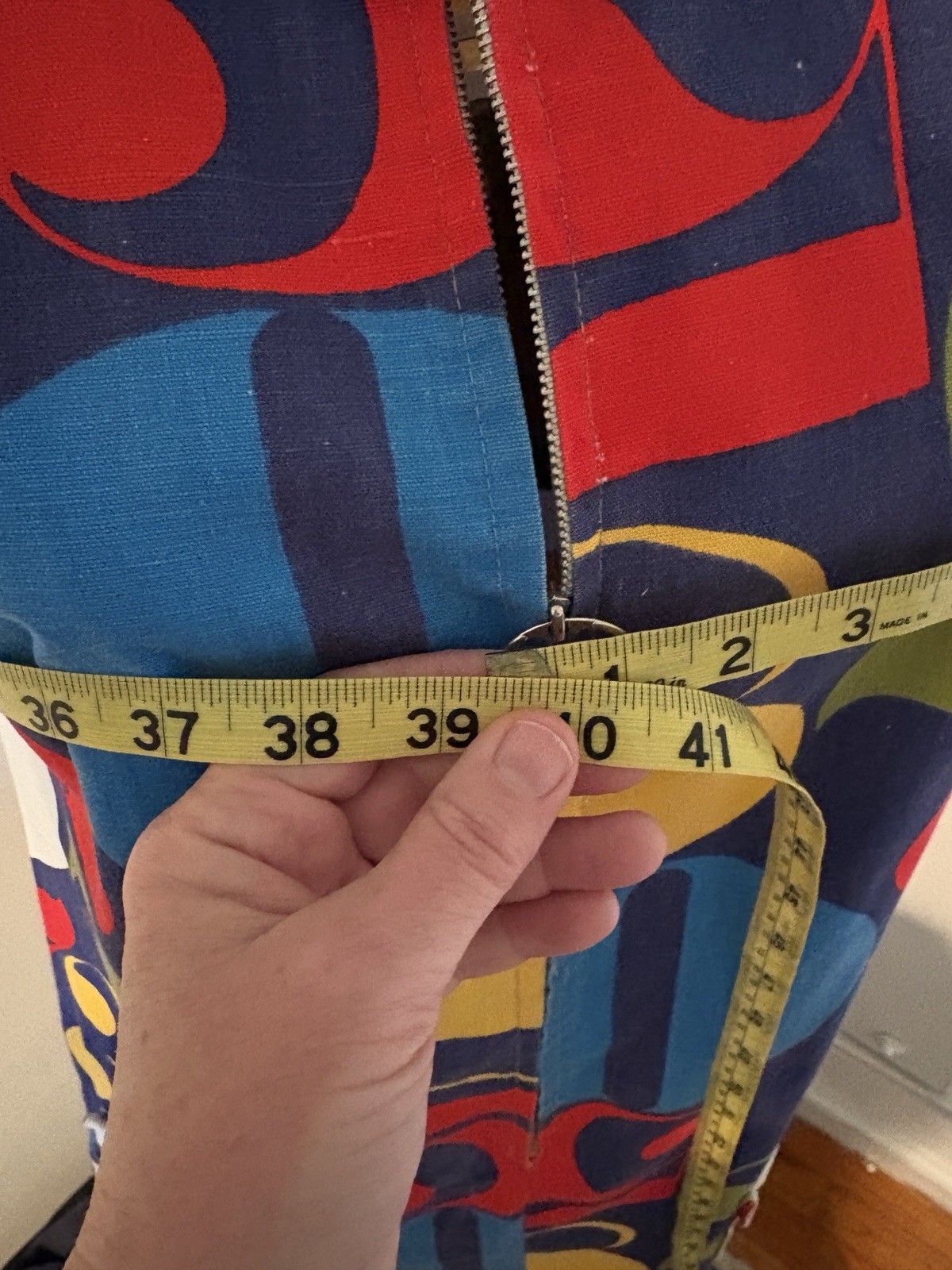 Vintage Numbers Fabric Concord Fabric in style of Miller Pop Color 1970’s Dress