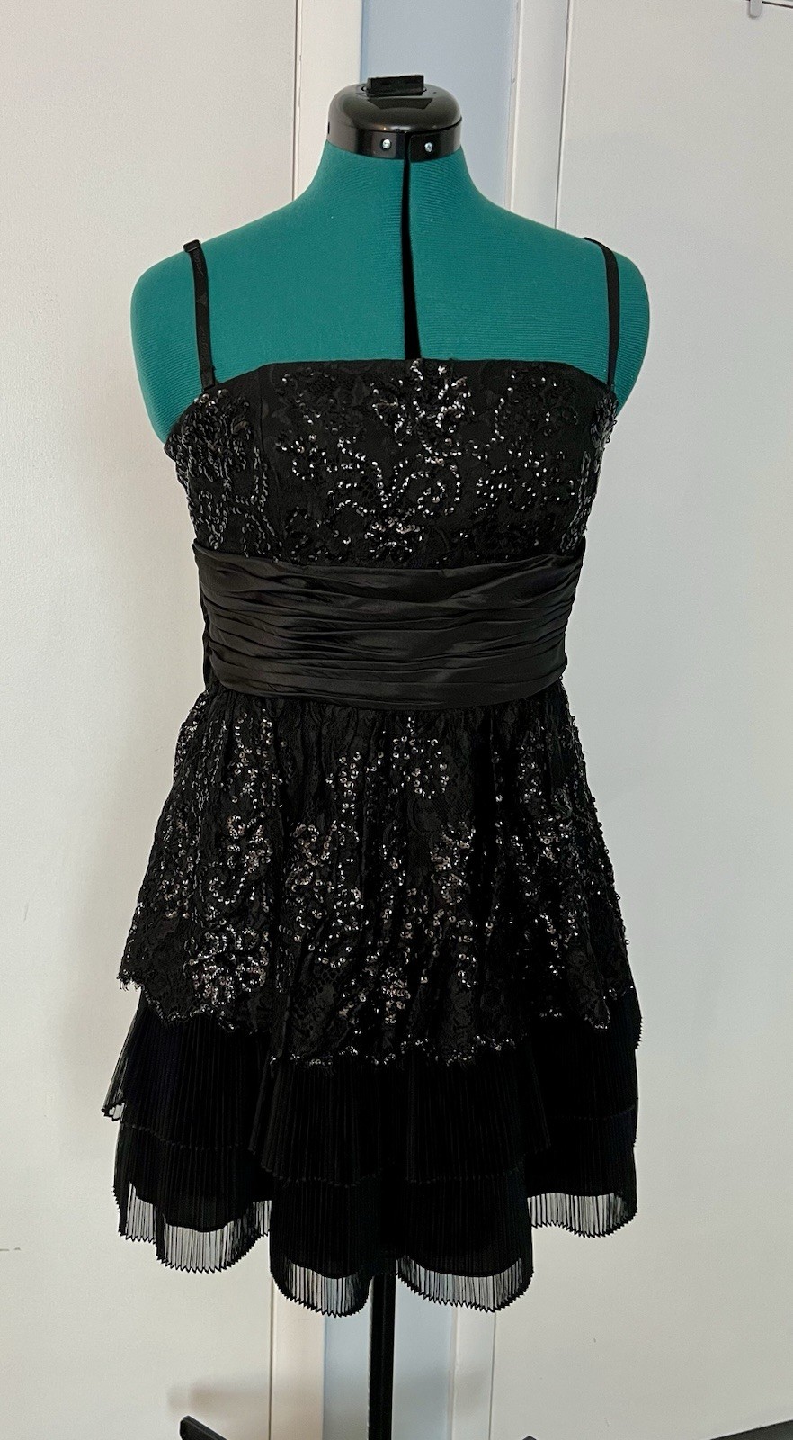 Vtg Betsey Johnson Y2K Strapless Mini Black Party Dress Size 10