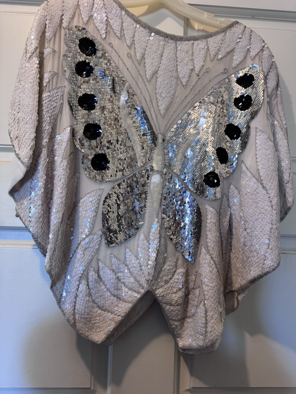 Sho Max New York Top Women’s SM/MED Metallic Sequins Beaded Glam Vintage Retro