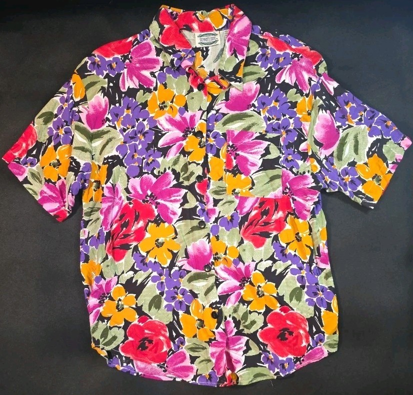 Vintage Separate Issue Floral Print Blouse – Size L