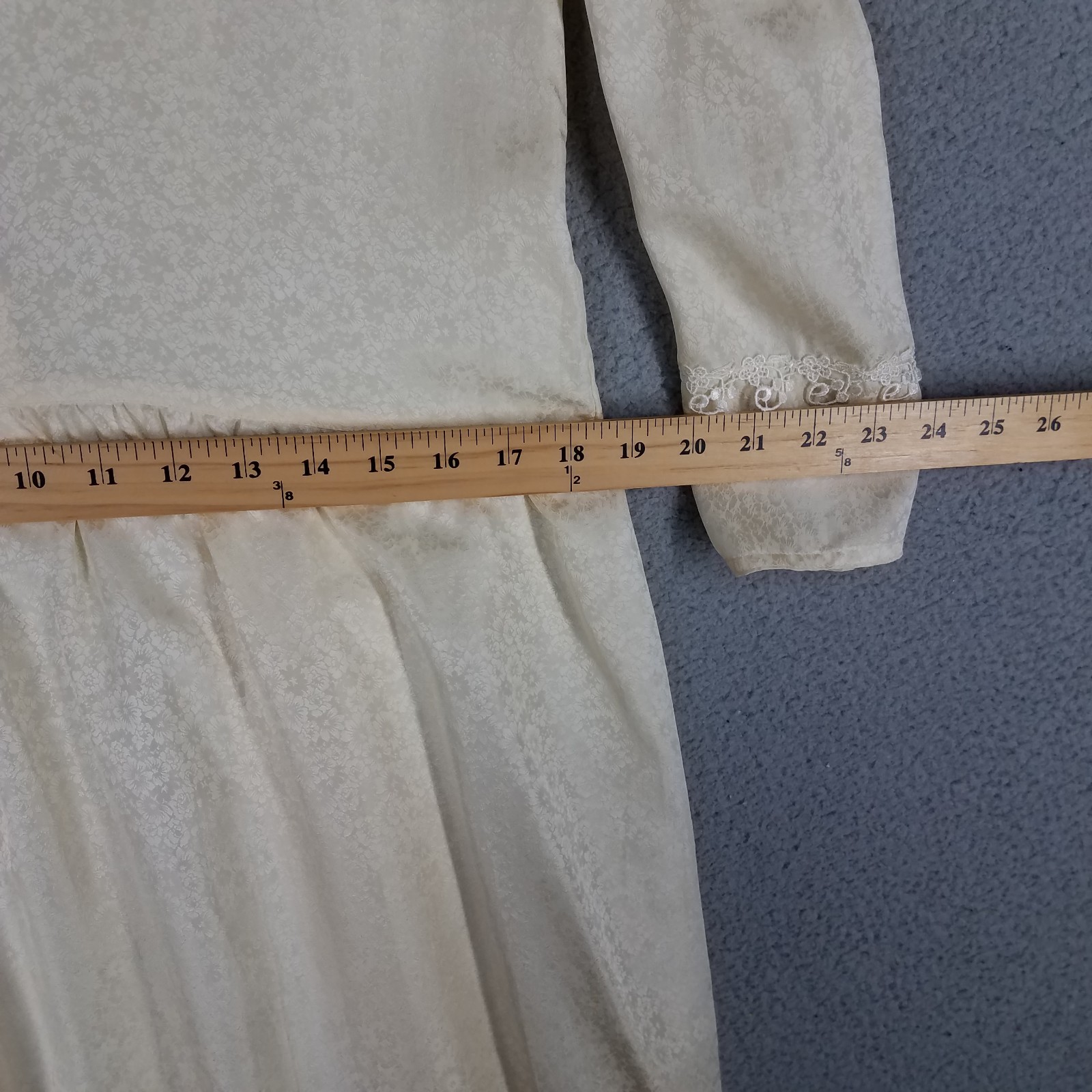 Vintage Jessica McClintock Dress Womens 9/ 10 Silk Ivory Cottage Prairie Wedding