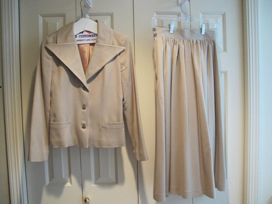 Womans Suit Set~REDUCED~JACKET+SKIRT~VINTAGE 1980 Avant Garde~Junior sz 7~FREE H