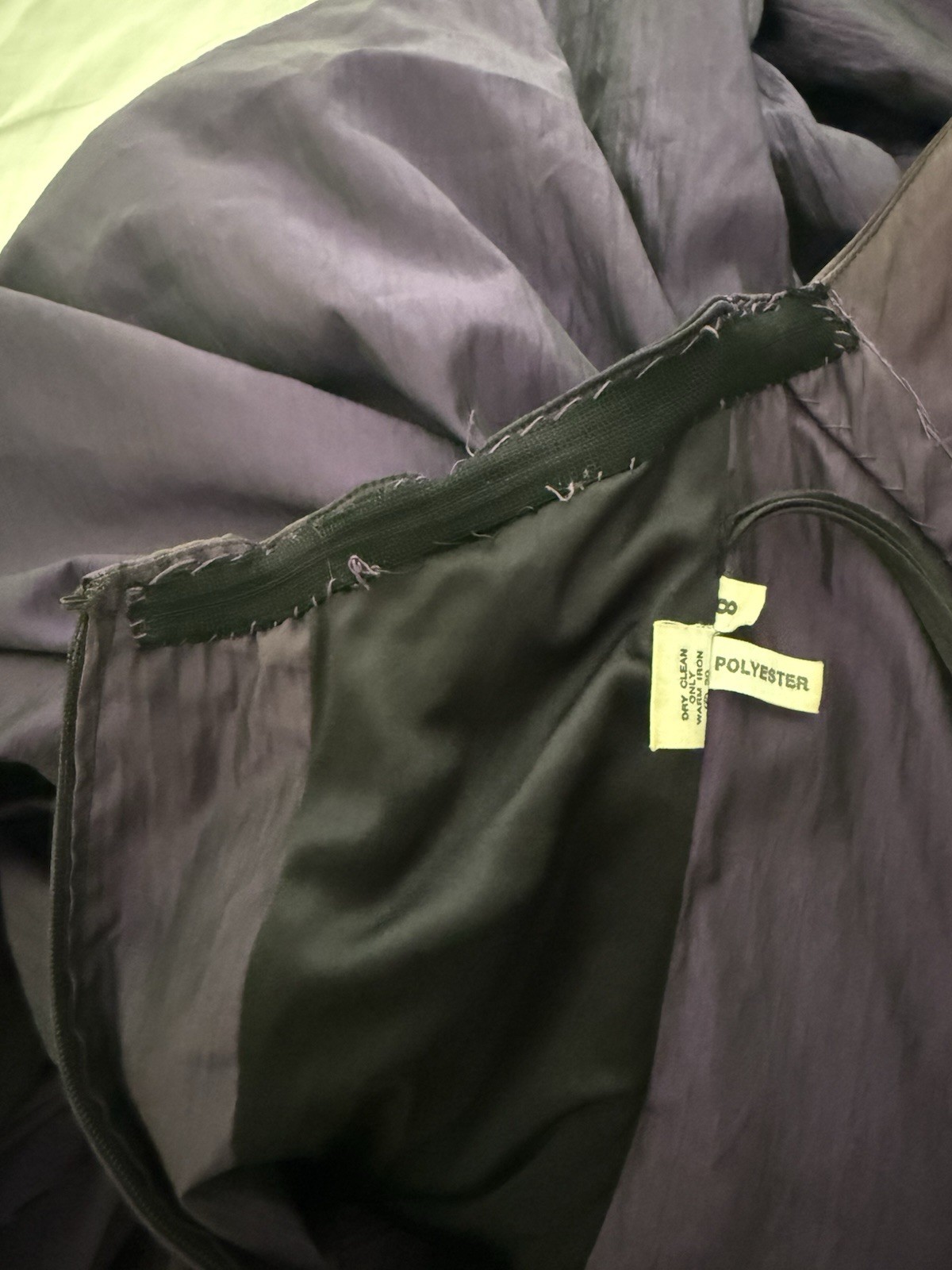 STUDIBAKER HAWK dress formal Purple Black Full Skirt Bustle gown 1980s Vintage 8
