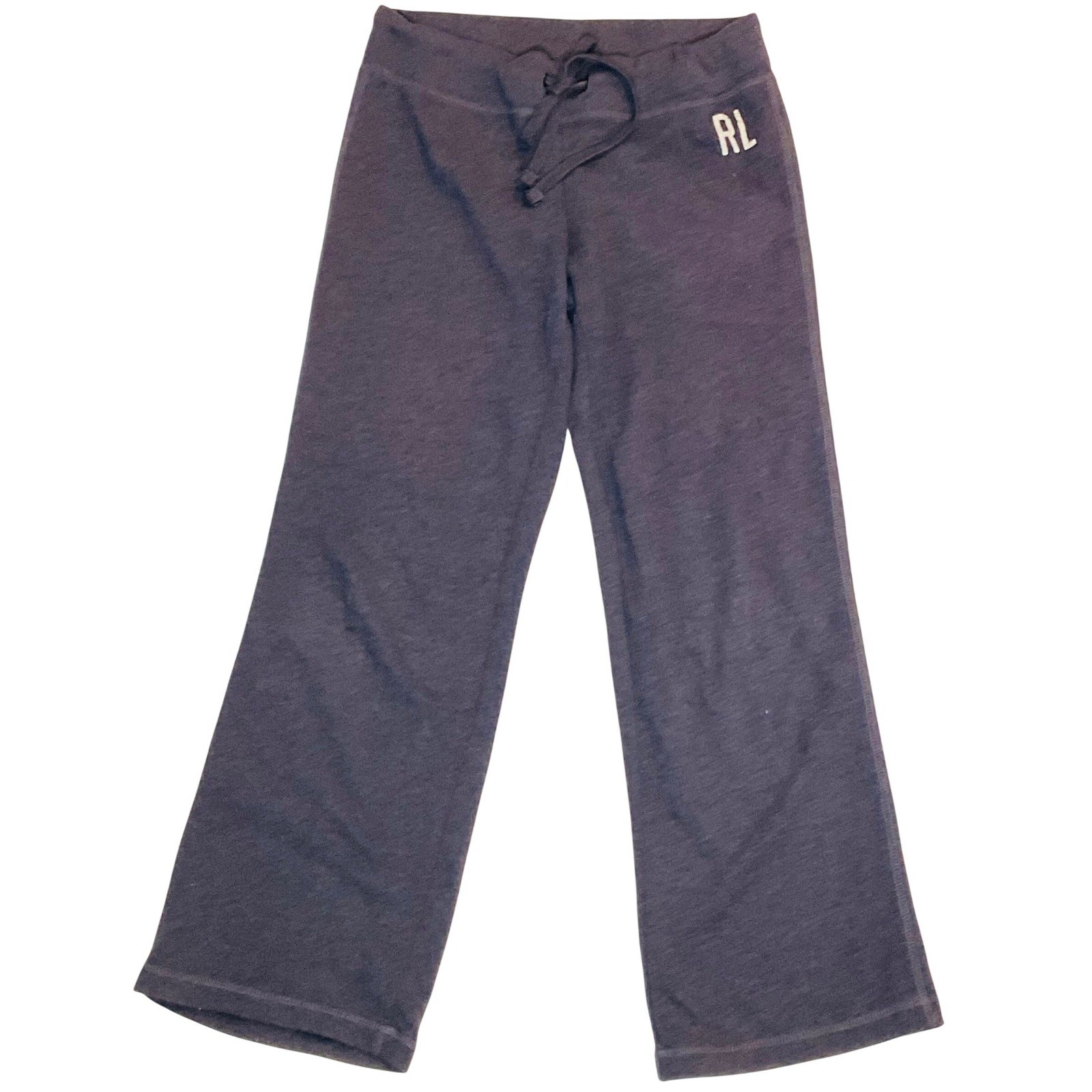 RALPH LAUREN POLO JEANS CO VINTAGE Sweatpants drawstring navy blue wide leg S 30