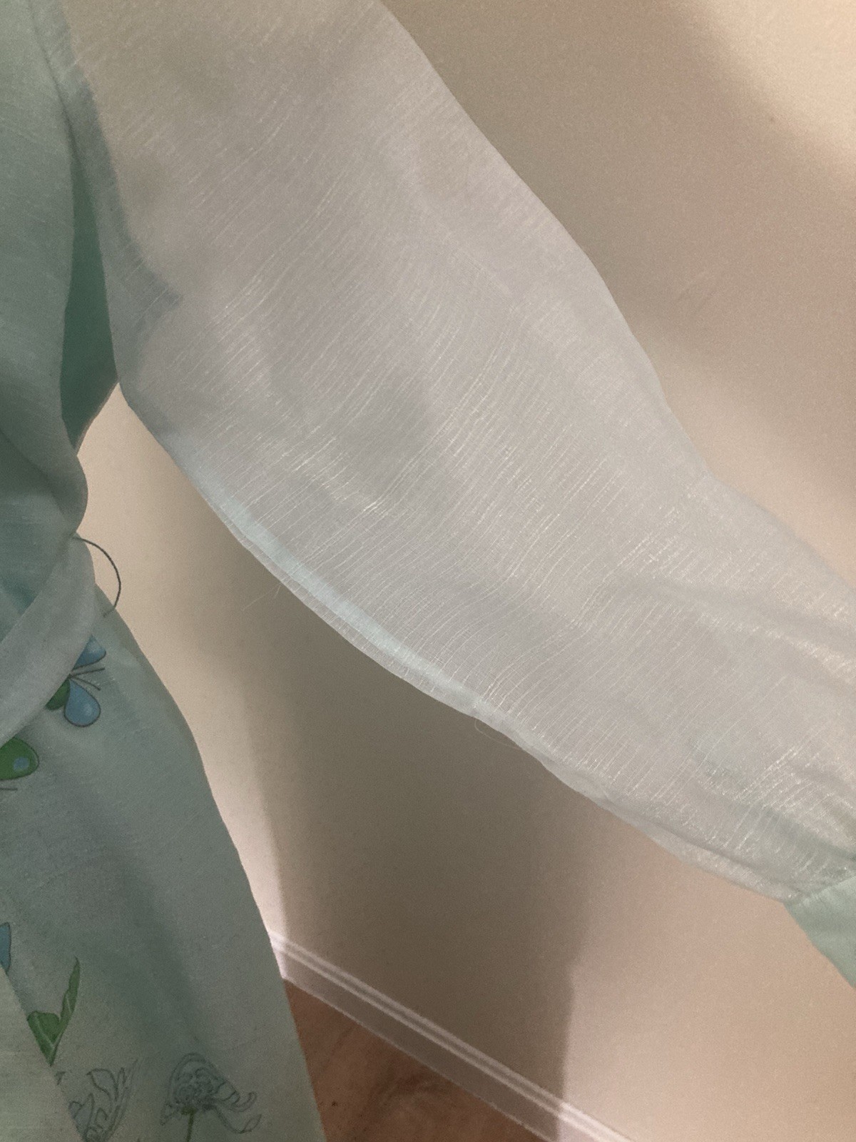 Vintage Alfred Shaheen Aqua Maxi Dress Volup/Plus Size 18