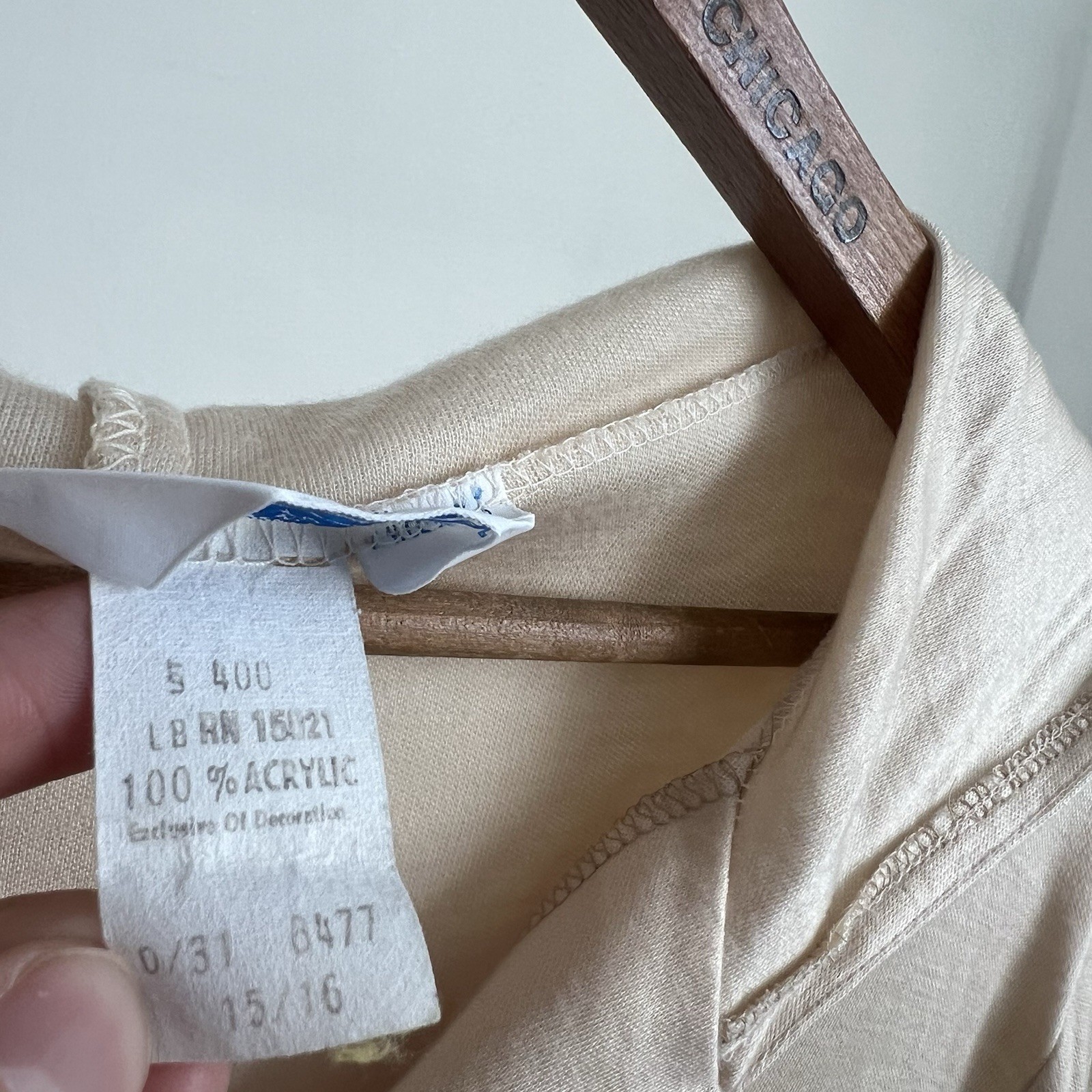 Vintage 70S Sears Women’s Long Sleeve Shirt Hooded Size 15–16 Distressed Vtg