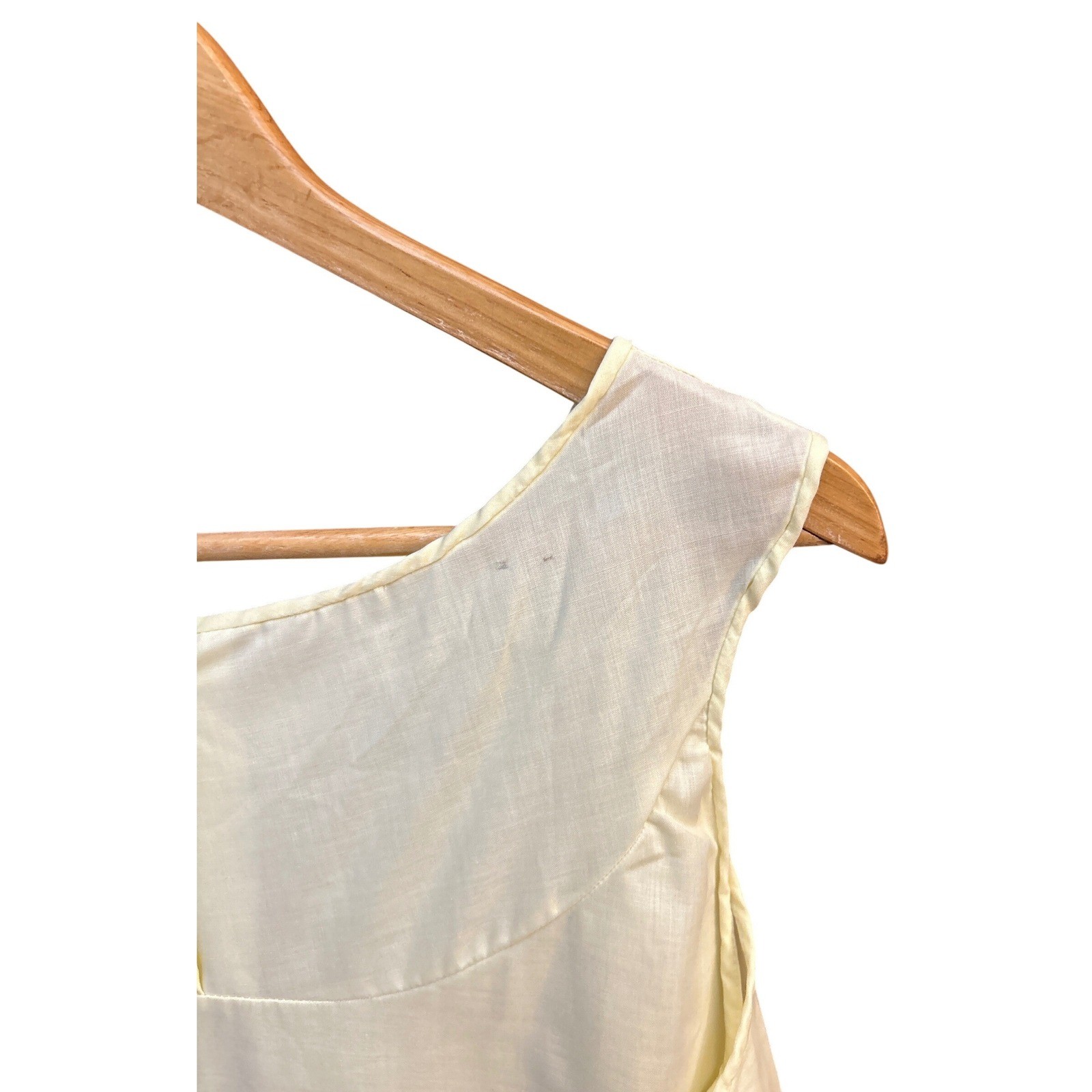 60s Miss Fashion Nightgown Yellow Floral Embroidery Cottagecore Grandma Core