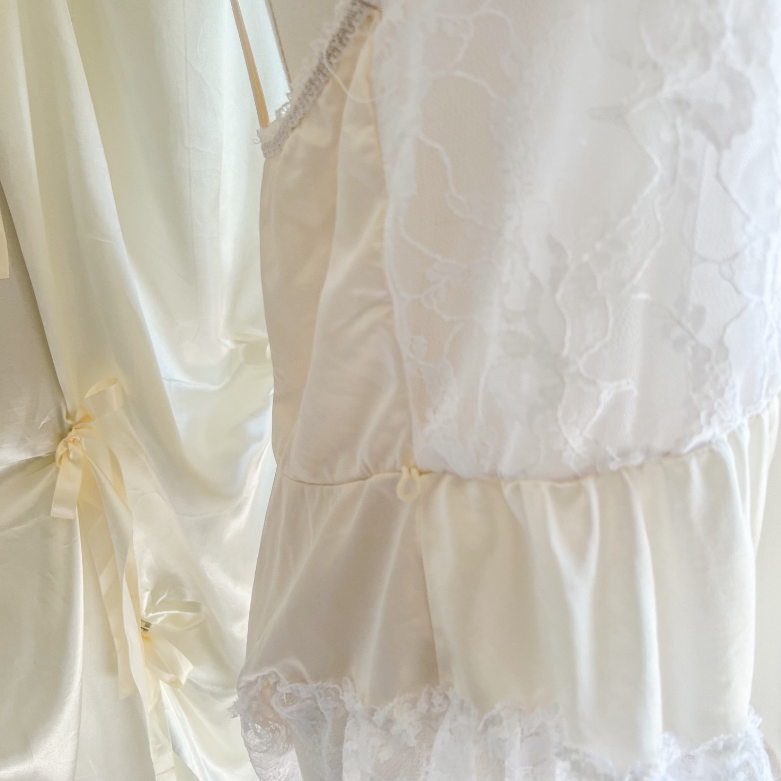 Vintage White Lace Peplum Teddy Romper