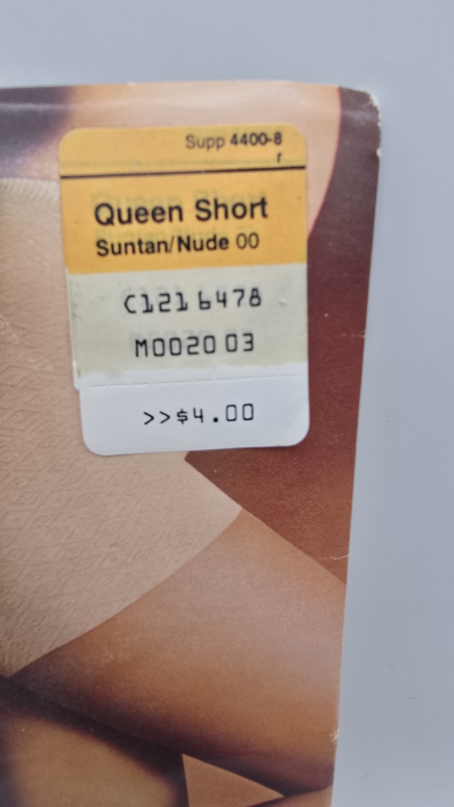 Vintage All-in-One Sandlefoot Pantyhose Queen Short Suntan/Nude