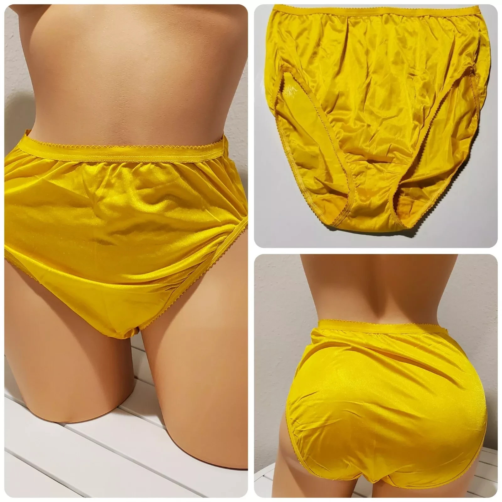 Shadowline 17842 Women’s Hi Cut Panty Nylon Brief Full Coverage Rare Colors