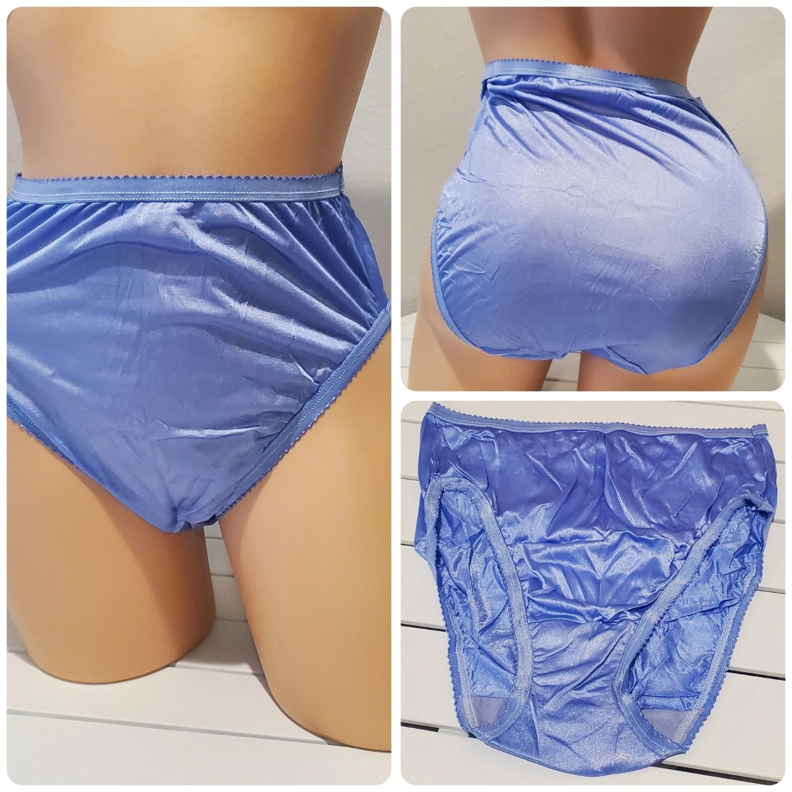 Shadowline 17842 Women’s Hi Cut Panty Nylon Brief Full Coverage Rare Colors