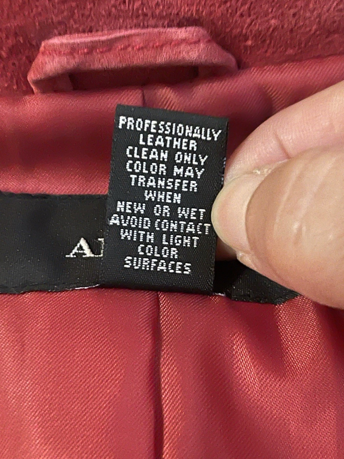 VTG Alfani Red Suede Leather Jacket Women In XL Pls. Read & See Photos