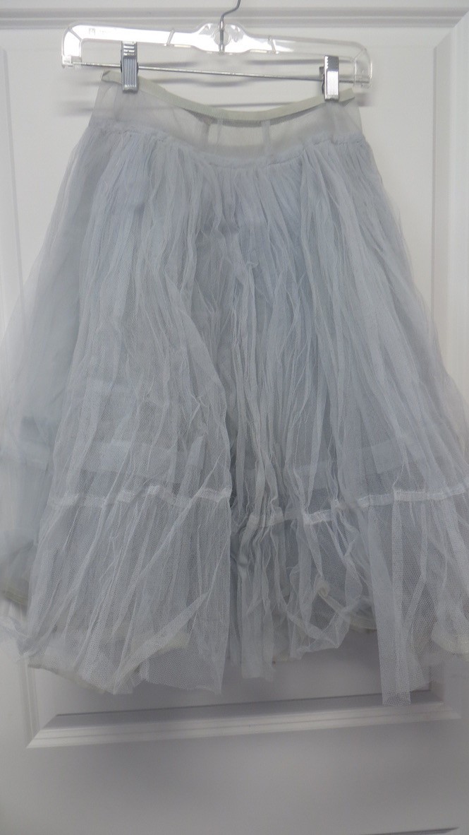Vtg Light Blue Crinoline CanCan Half Slip -Size Unknown – 26″ long -Square Dance