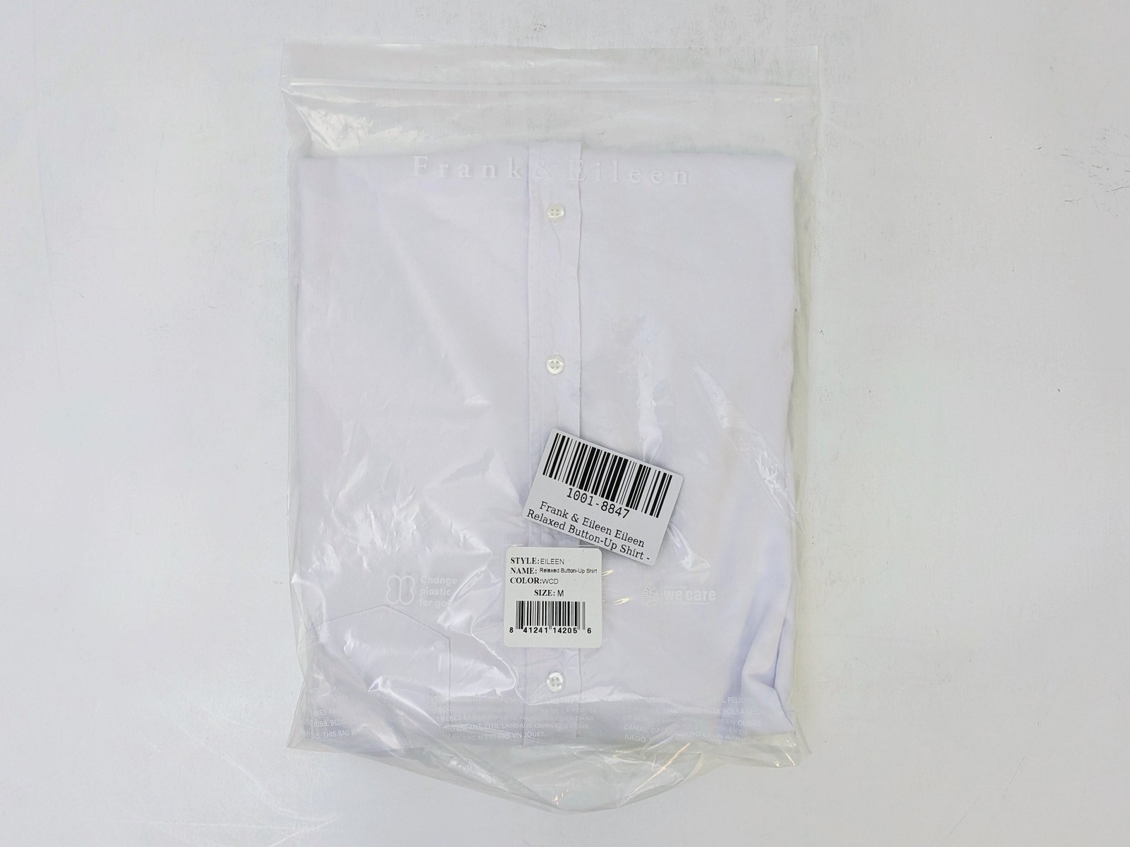 Frank & Eileen Eileen Relaxed Button Up Shirt Famous Denim in White, Size Medium