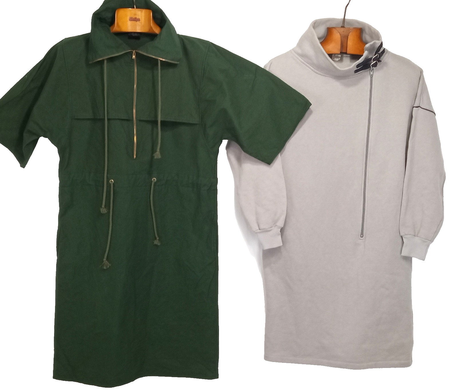 Vintage Pair zip Up Country Preppy Women’s Utility Dress Military Style