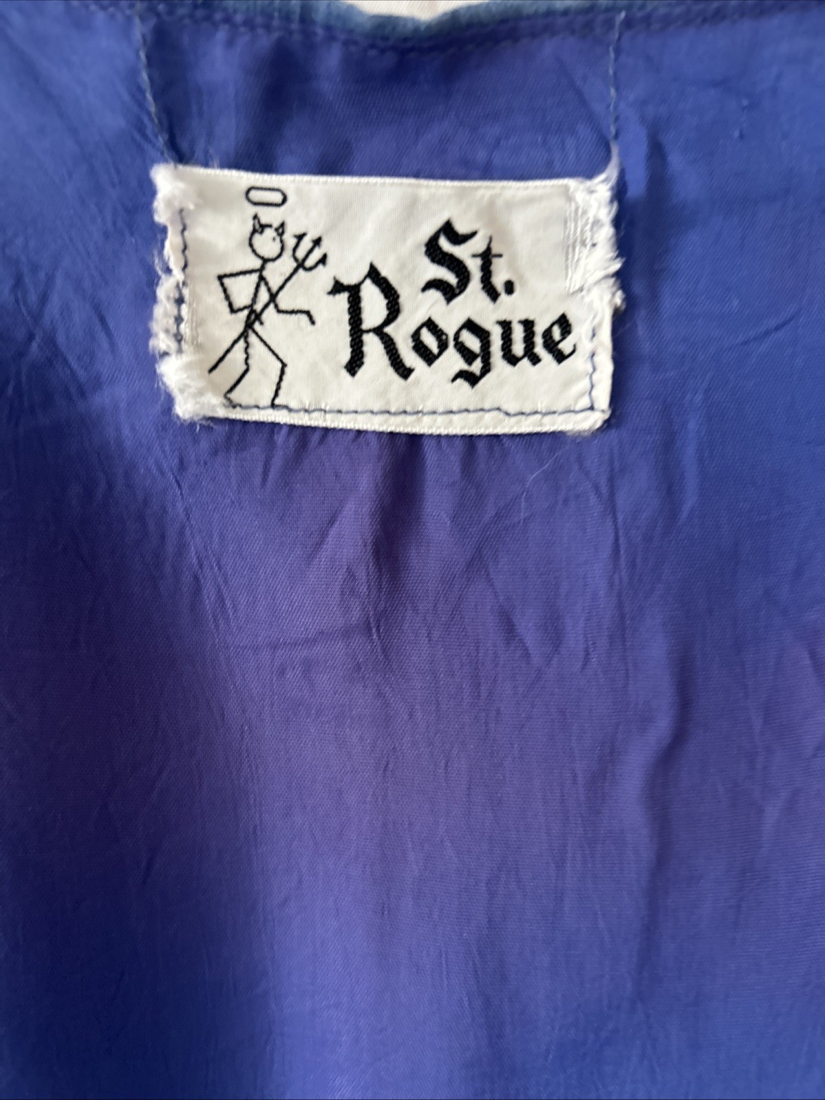 Vintage 1960 St. Roque Chambray Button Up Drop Waist Mini Shift Dress Size-S