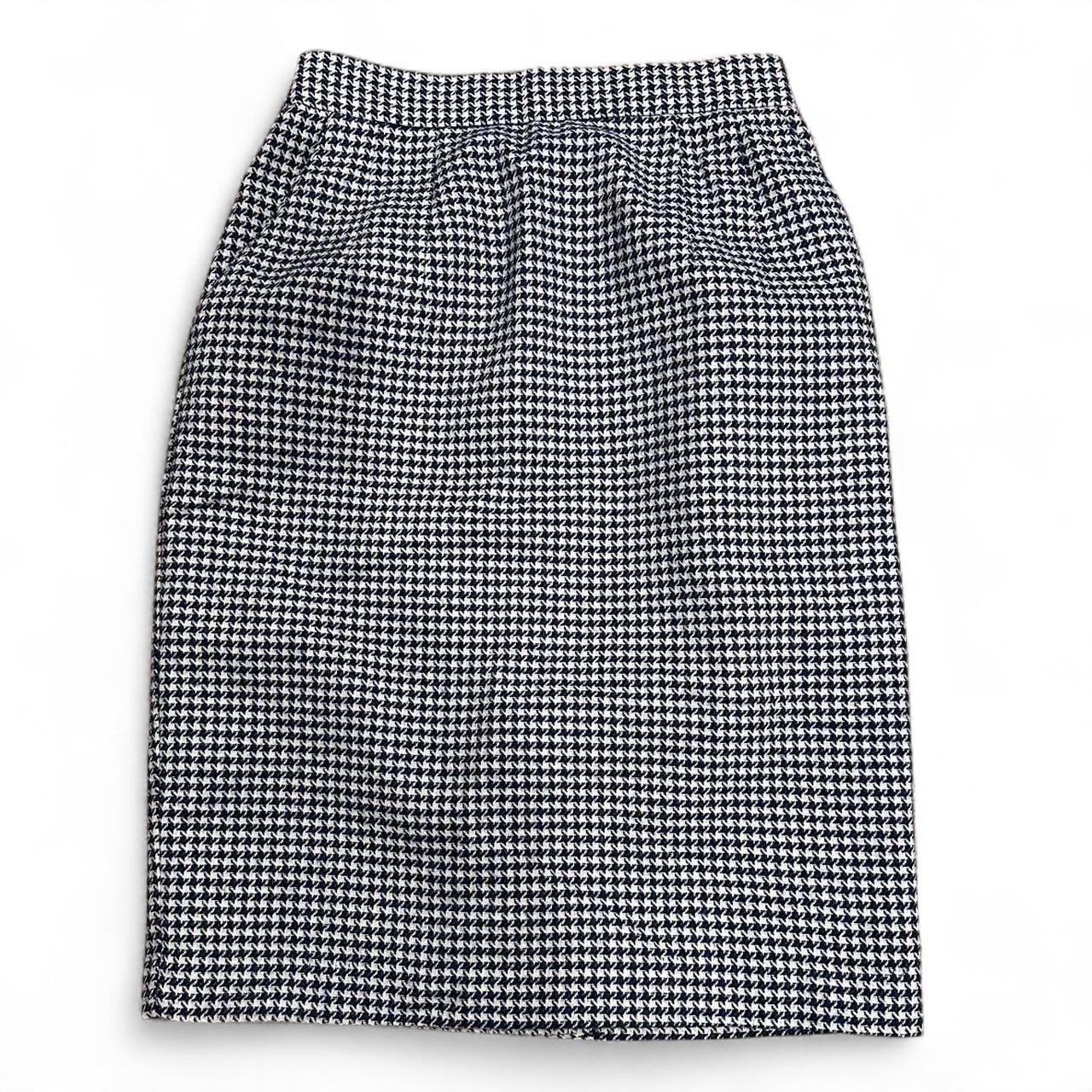 Norton McNaughton Vintage 80s 90s Houndstooth Pencil Skirt Sz 8‎ Wool Career