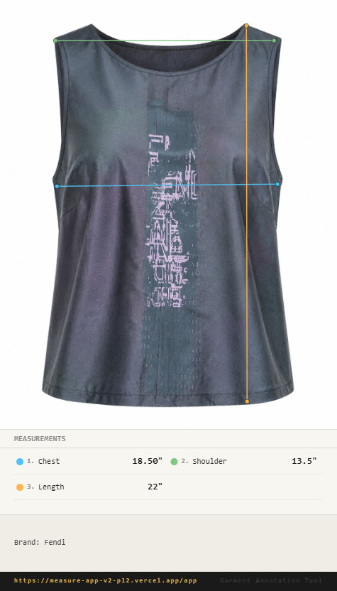 RARE Archival FENDI Geometric Logo Print Sleeveless Silk Top Italy Vintage Y2K