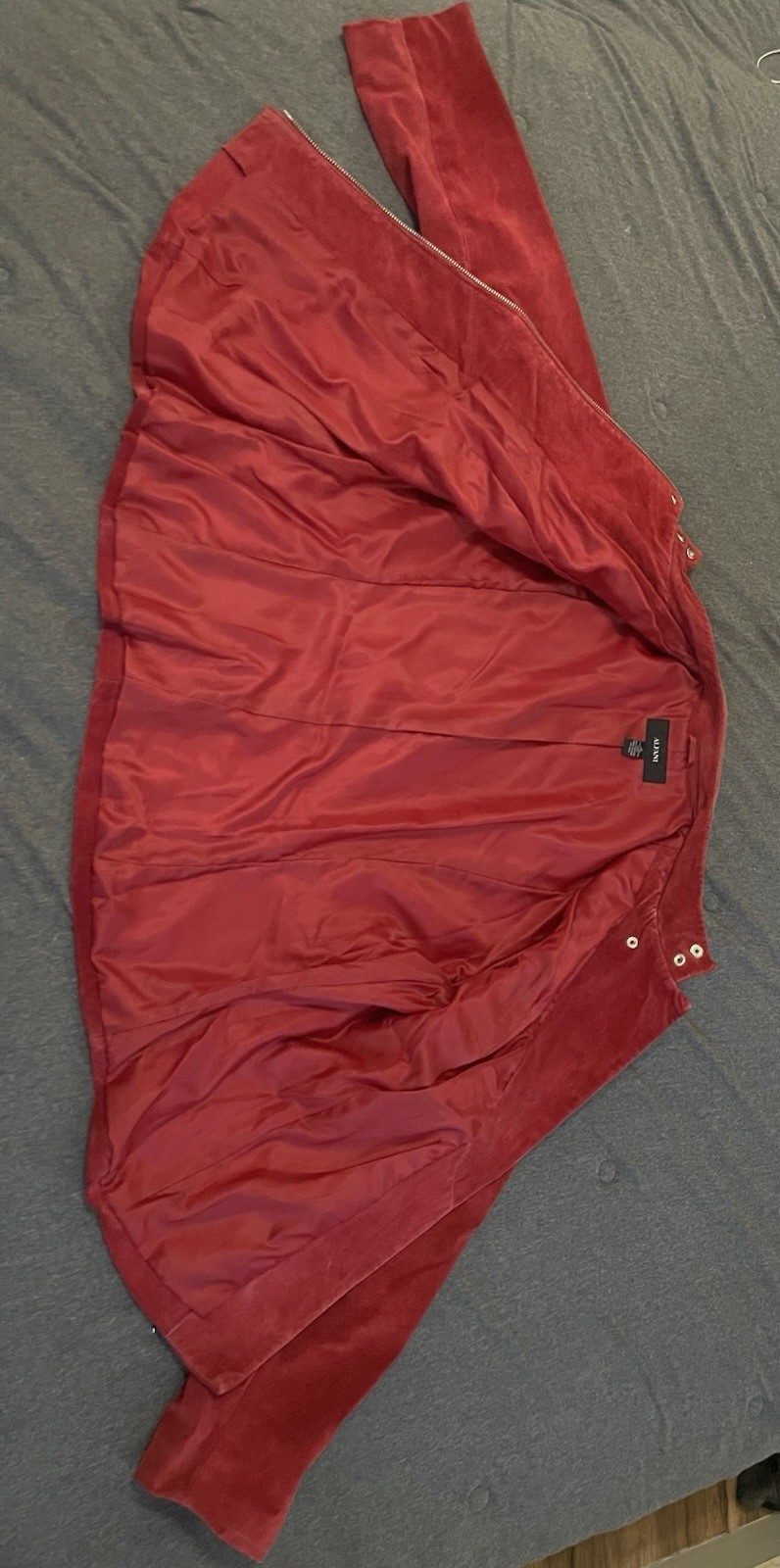 VTG Alfani Red Suede Leather Jacket Women In XL Pls. Read & See Photos