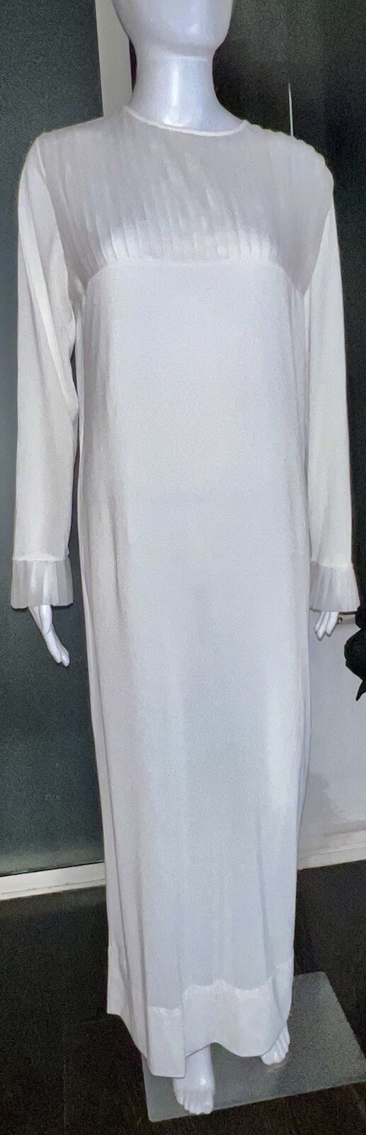 Vintage Le Voys 60’s Long Sleeve Maxi Nightgown Dress Sz M