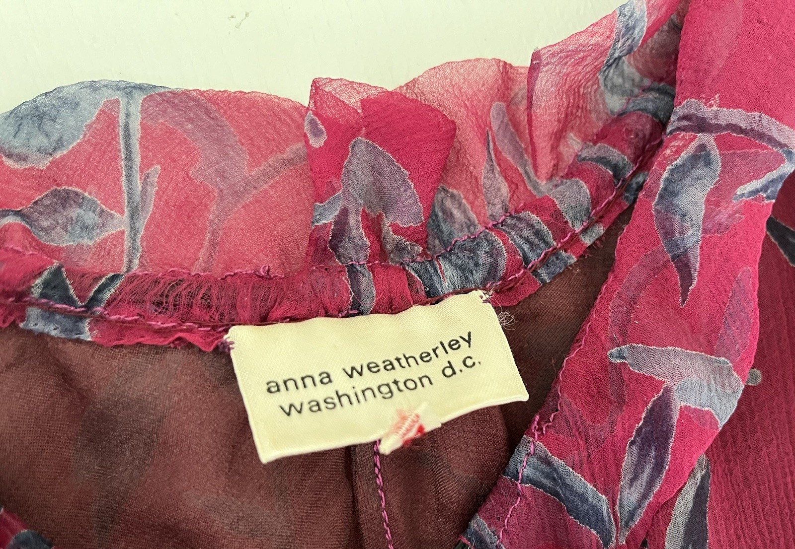 Vintage 1970s Anna Weatherley Silk Chiffon Harem Pants