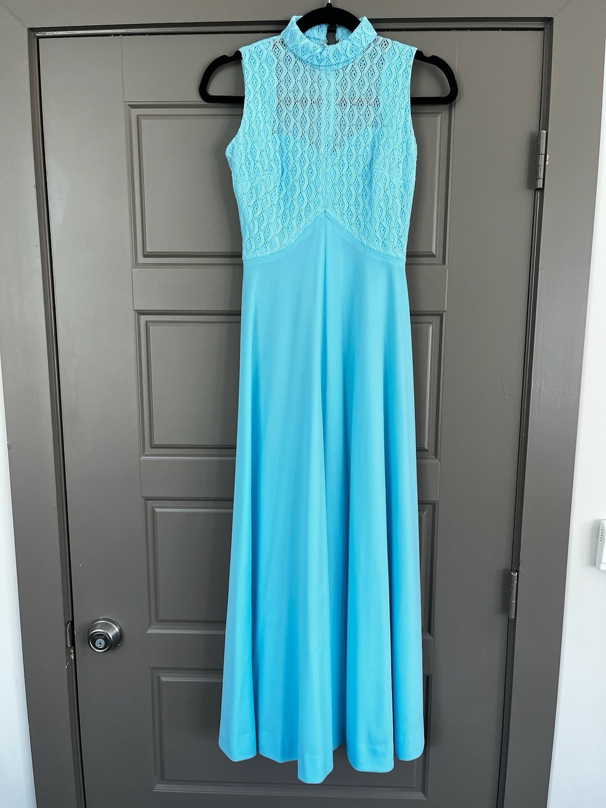 Vintage prom party Teena Paige Maxi Dress 70s XS