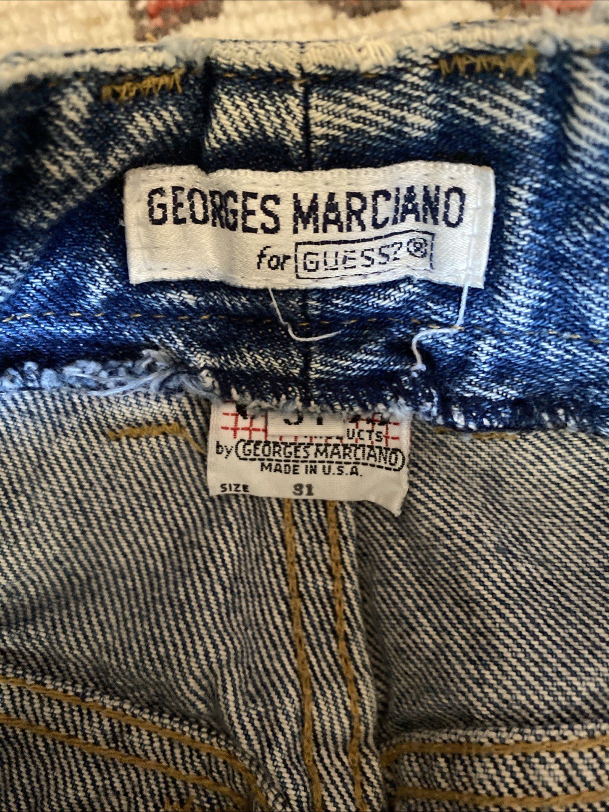 Vintage Guess Ankle Zips Women Jeans 29 X 26 Made In USA