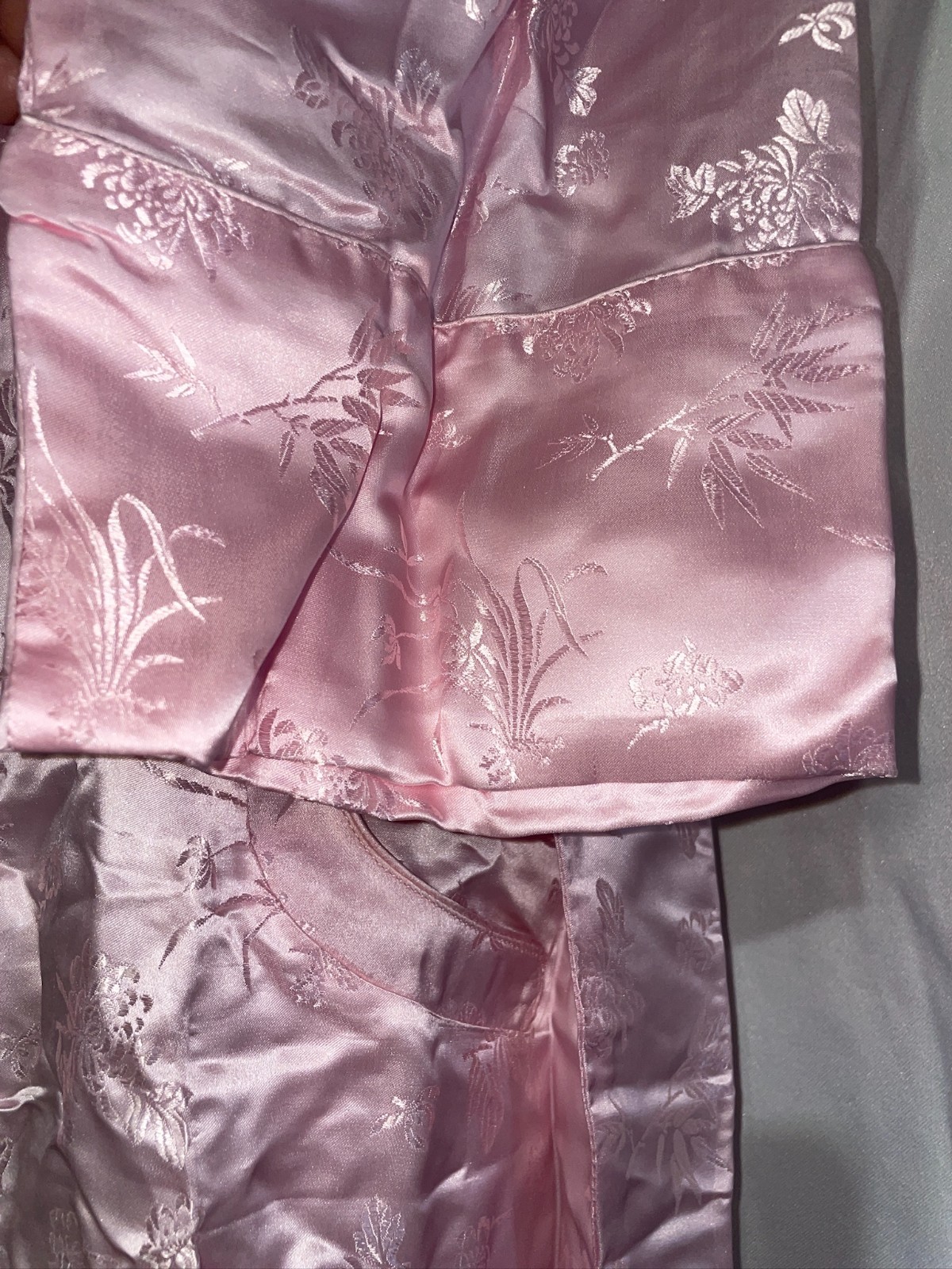 VINTAGE CHINESE SILK BROCADE LONG ROBE by Double Peach China