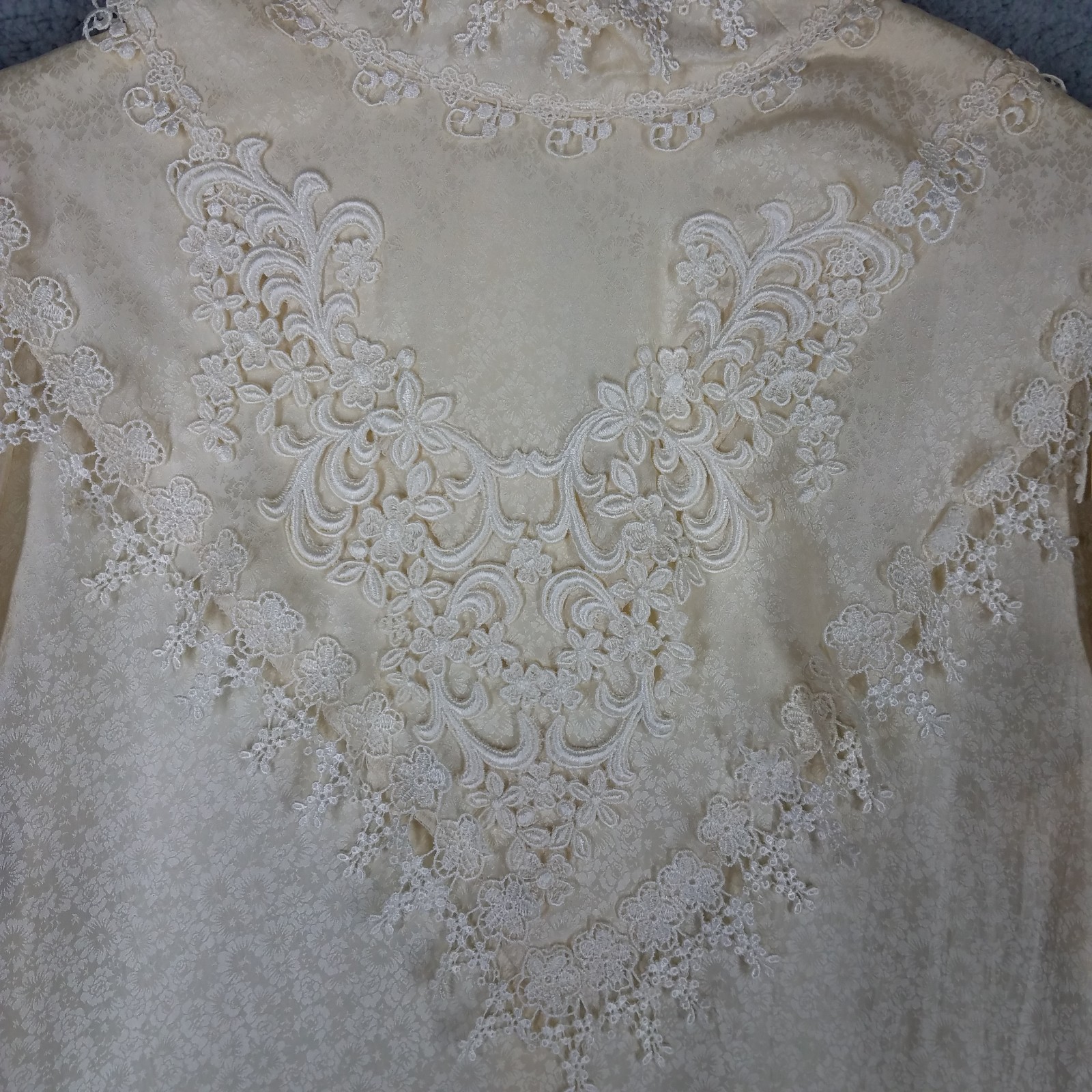 Vintage Jessica McClintock Dress Womens 9/ 10 Silk Ivory Cottage Prairie Wedding
