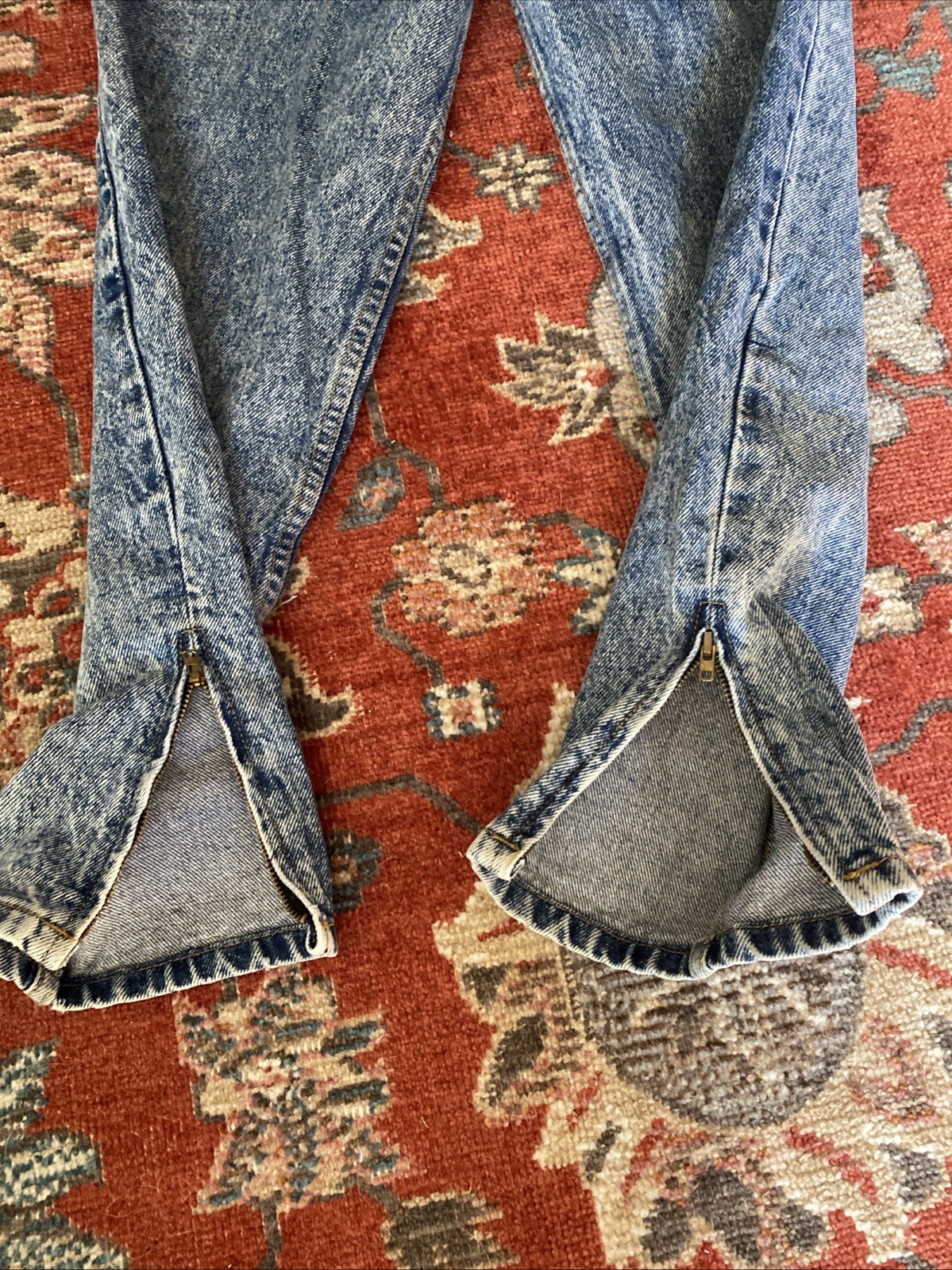 Vintage Guess Ankle Zips Women Jeans 29 X 26 Made In USA