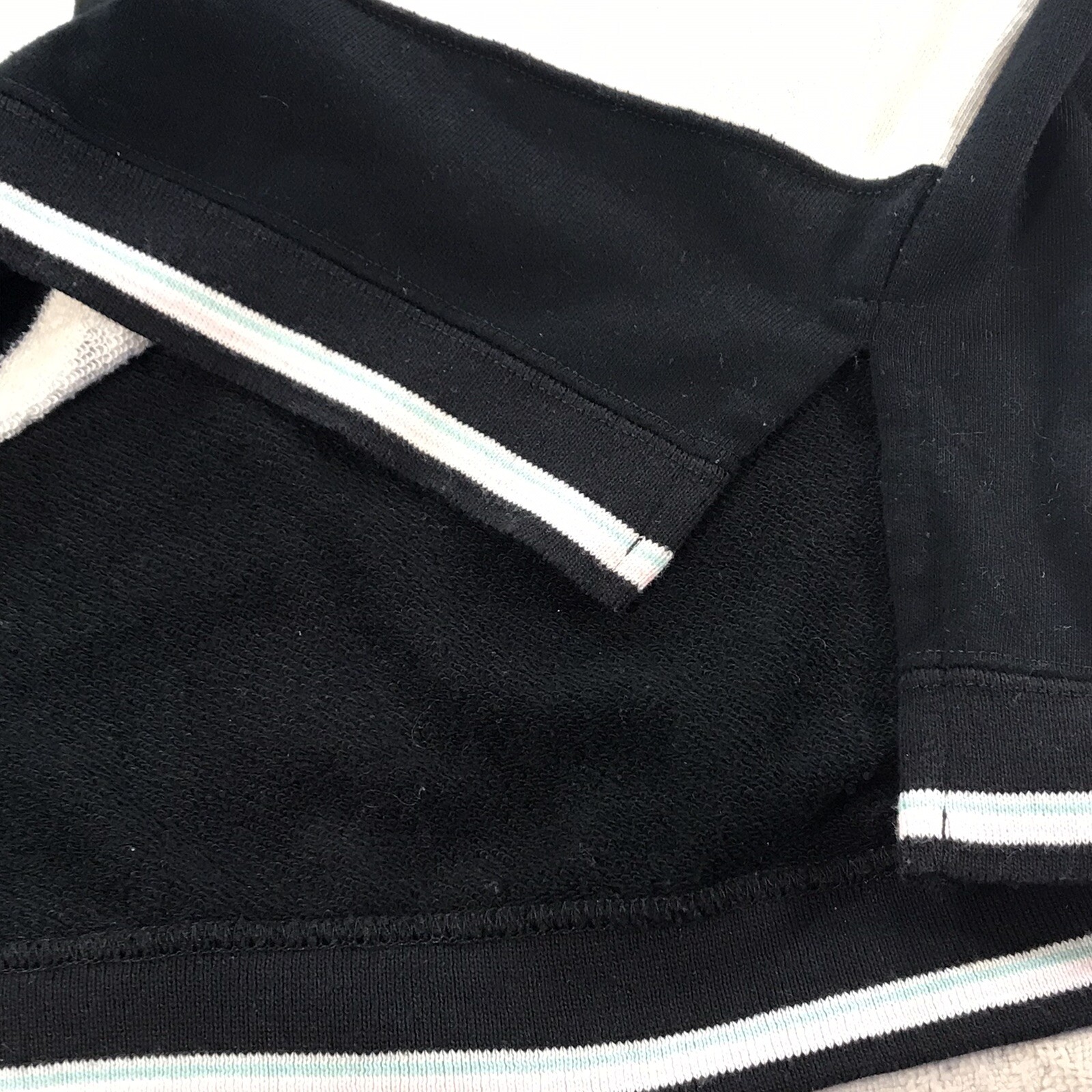 Y2K Vtg 80’s Retro 2 Button Color Block Hip Hop Sweatshirt Spell Out Sz L Korea