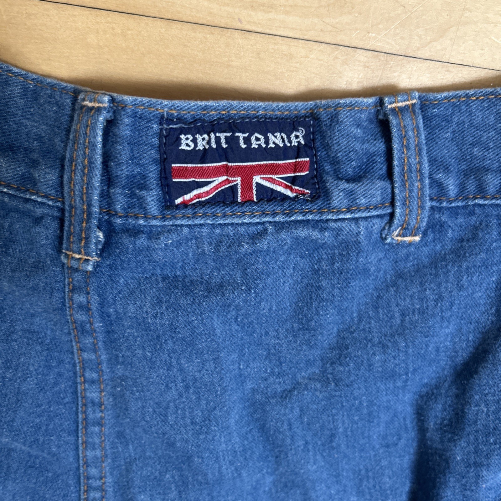 Vintage Brittania Jeans Womens 29” Bell Bottom Flare Wide Leg Cargo Pockets 70s