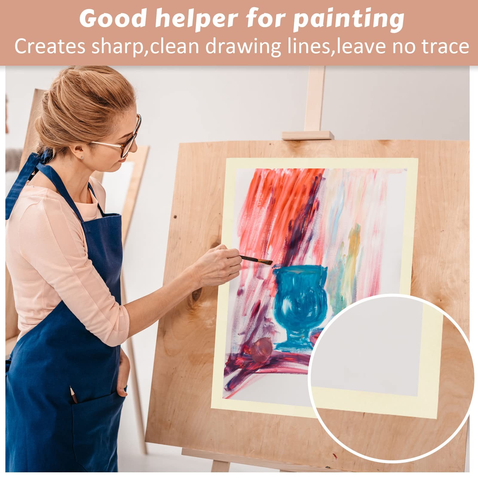 Fainne Masking Tape 30 Rolls 0.8″x55yd General Purpose Painting & Labeling