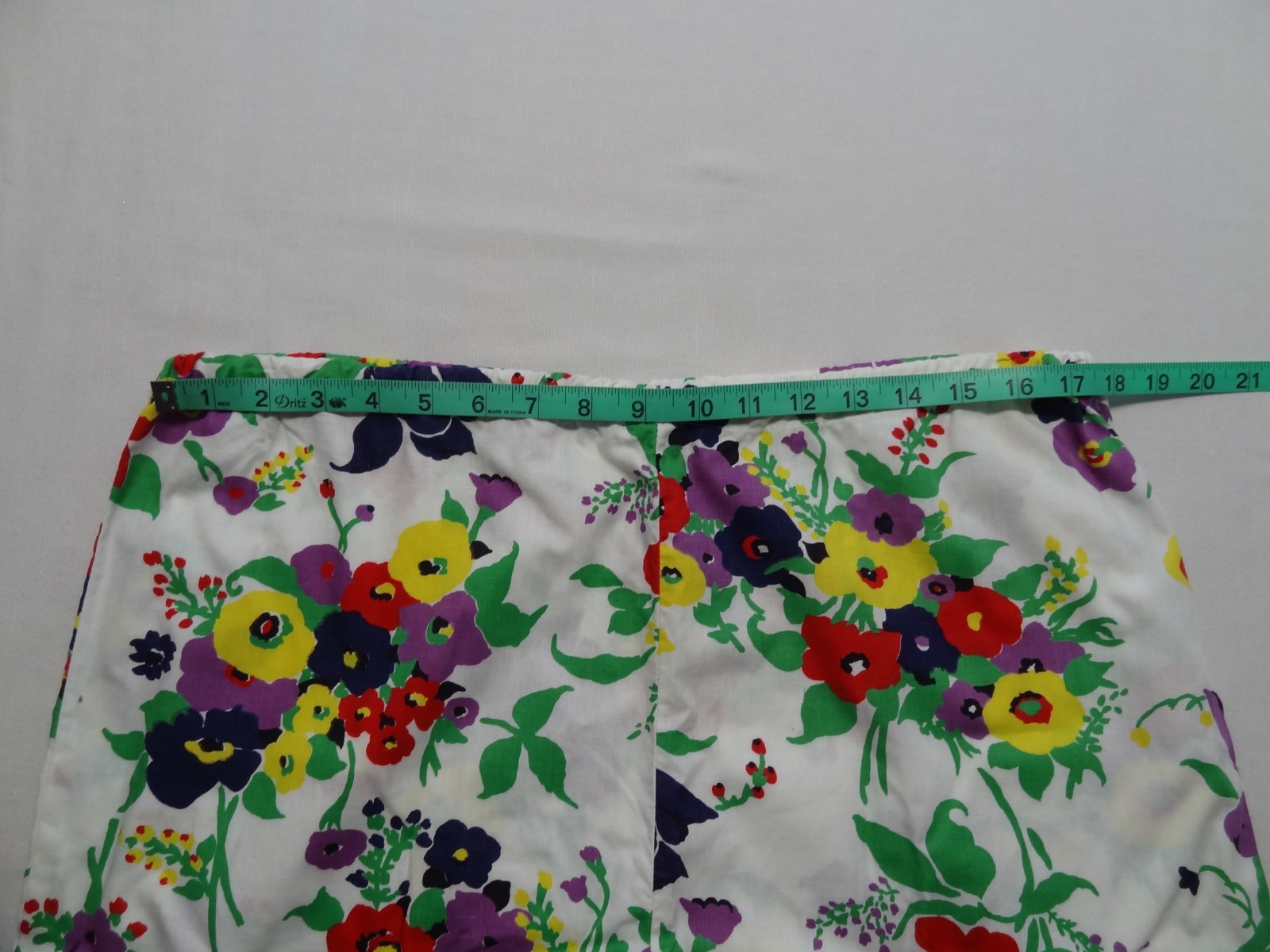 Mini Dress Shorts SET 18 1/2 Floral 60s 70s Hippie VTG ILGWU Union Made in USA