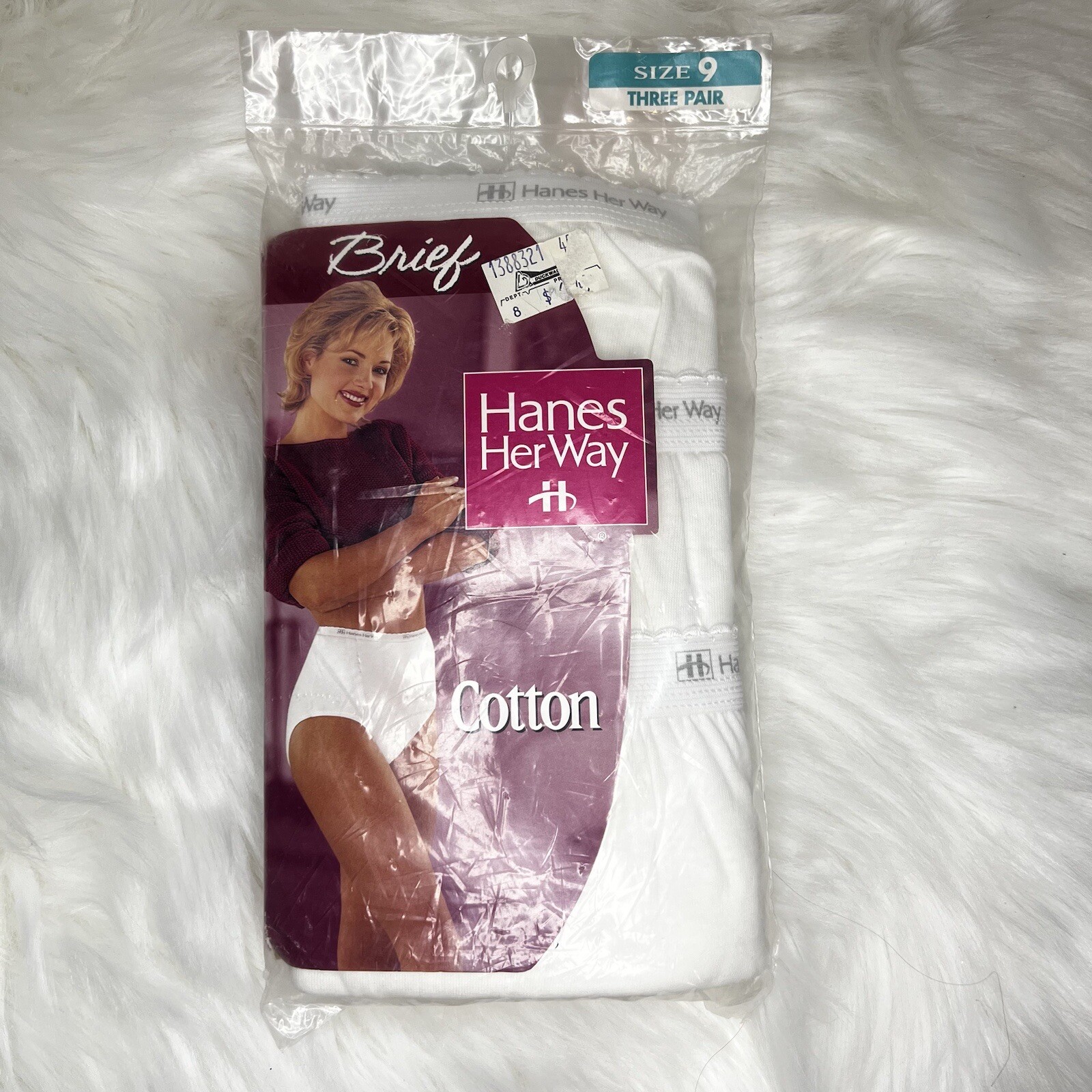 HANES Her Way Vintage 1996 3pair Cotton Brief Underwear