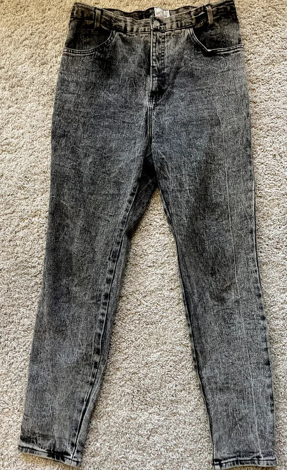 Republic Denim Sz 15/16 Vintage High-waisted Mom Jeans Gray Acid Wash