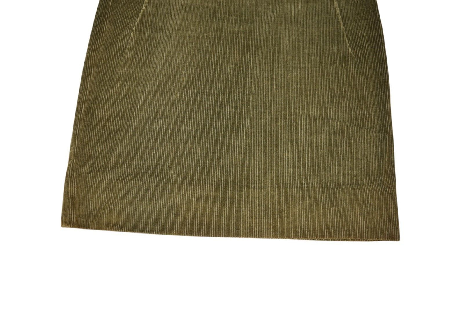 Vintage 60s Dress Womens Small Green Corduroy Prestige Mod Sleeveless Over 5 7
