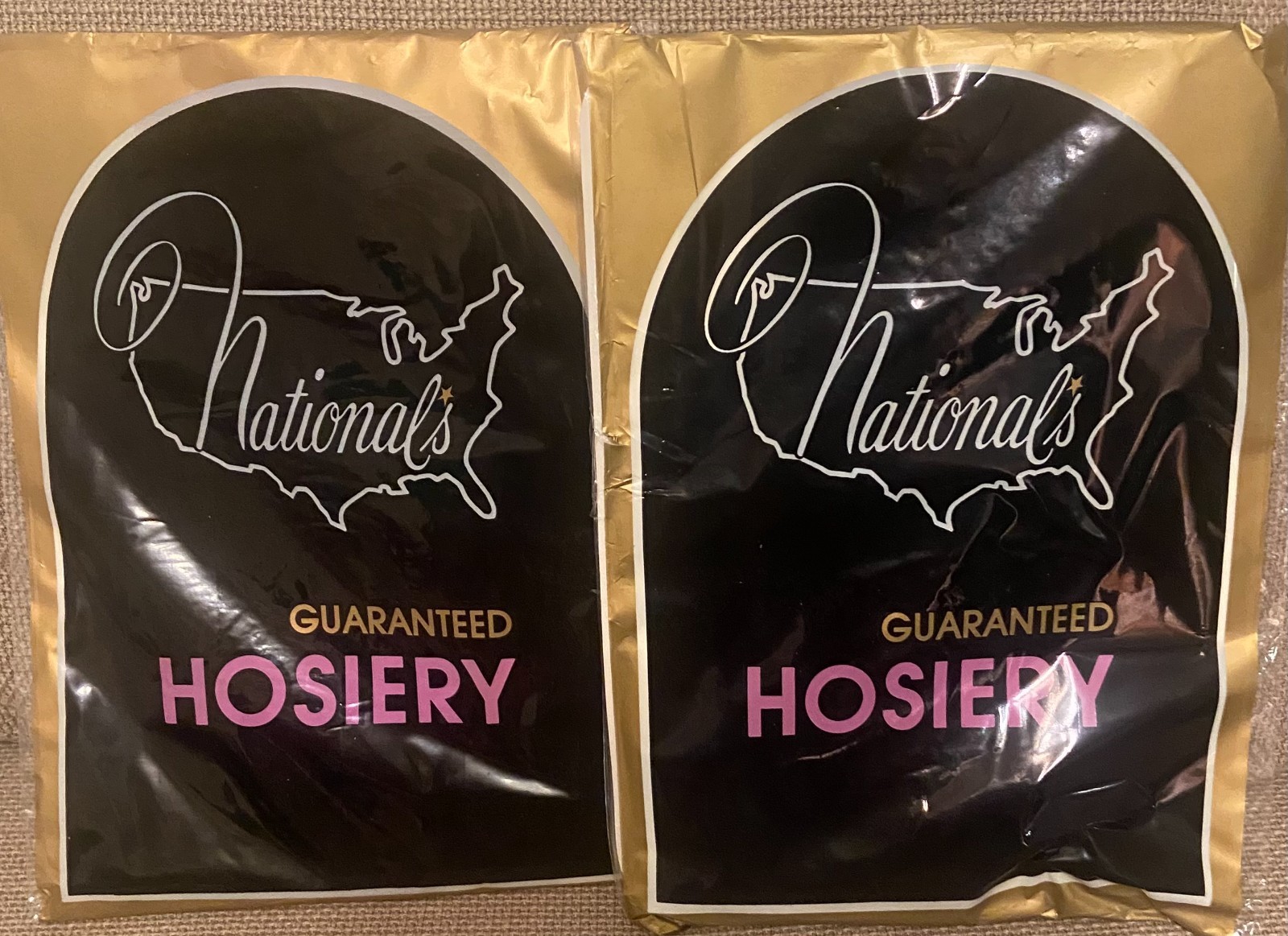 VTG National’s Guaranteed Hosiery Size B Neutral Beige 2 pr New w/Box