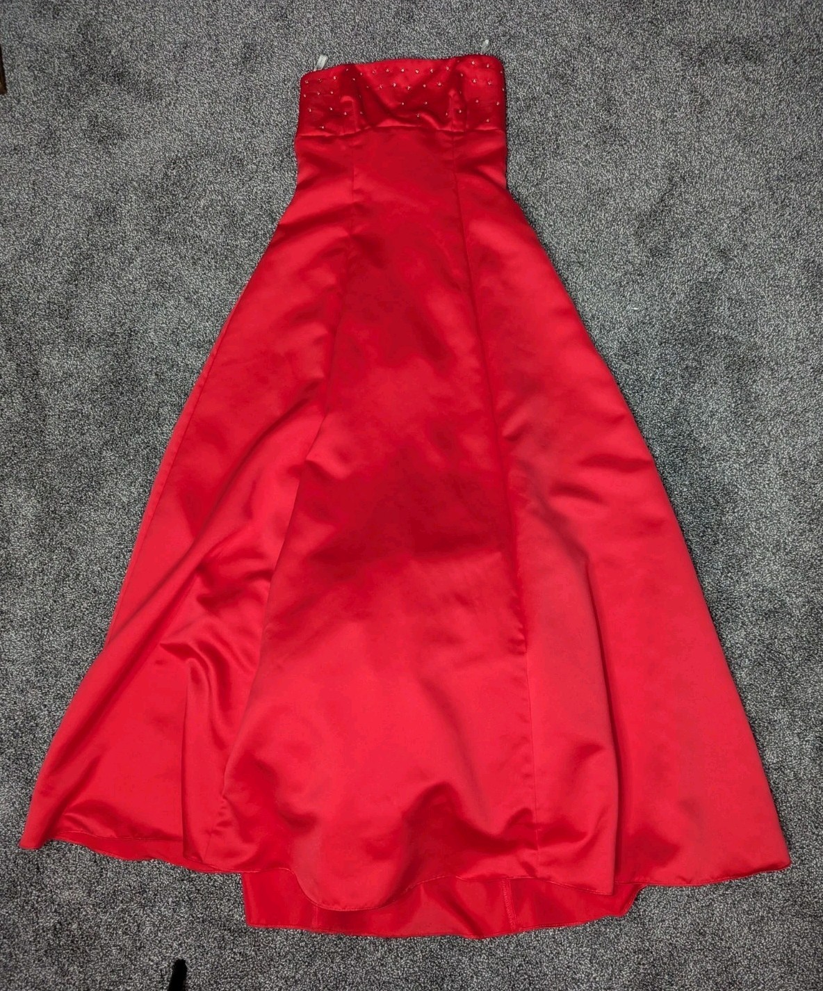 90s/Y2K ZumZum Niki Livas Sequined Corset Formal Dress Sz 7/8 Fushia Pink/Coral