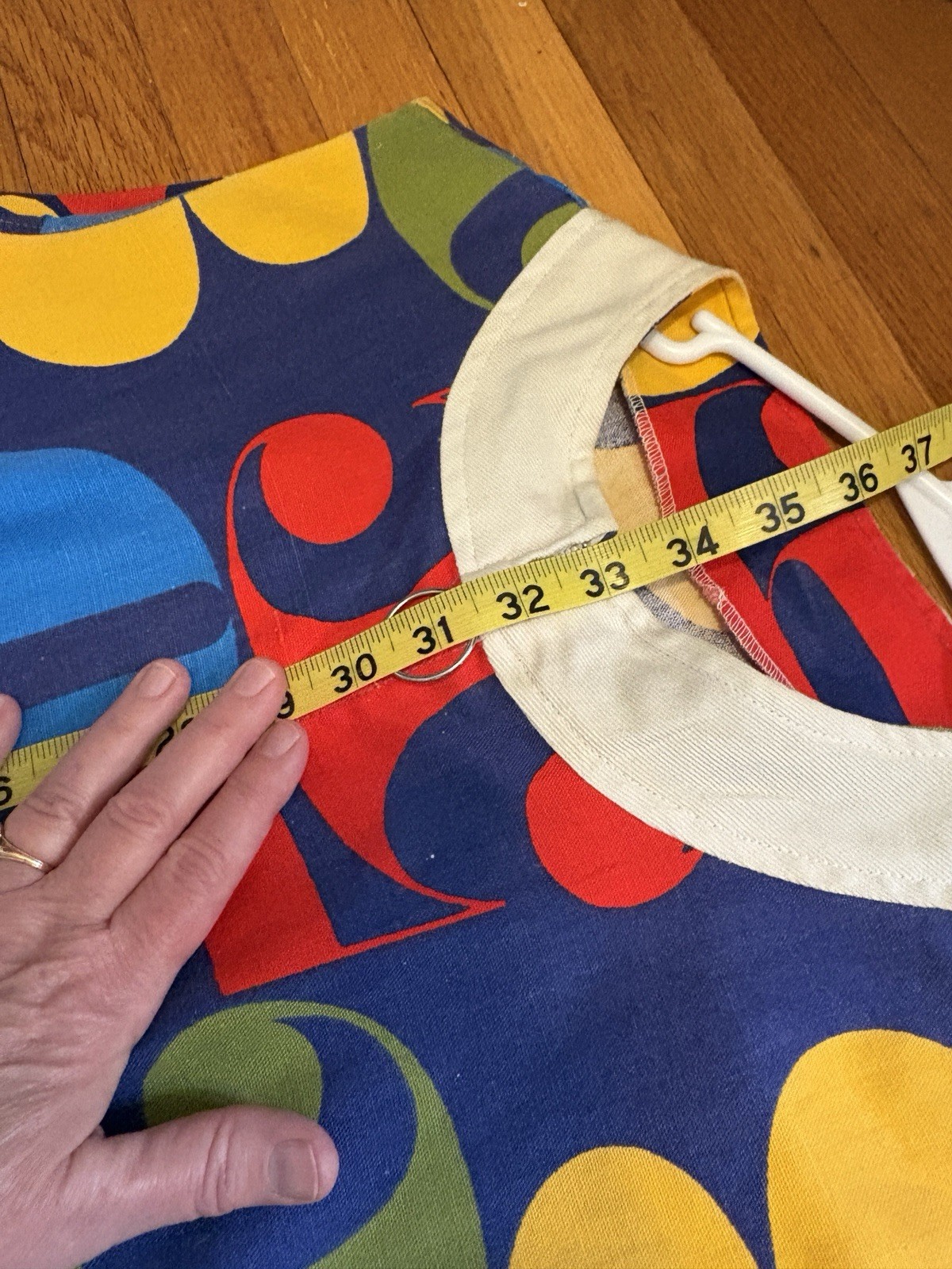 Vintage Numbers Fabric Concord Fabric in style of Miller Pop Color 1970’s Dress