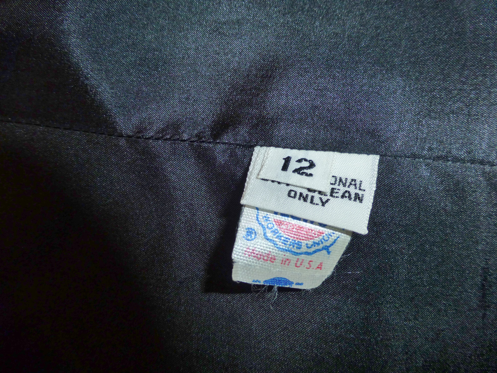 Vintage PAULINE TRIGERE Black wool Crepe Silk Lining Cocktail Party DRESS sz 12