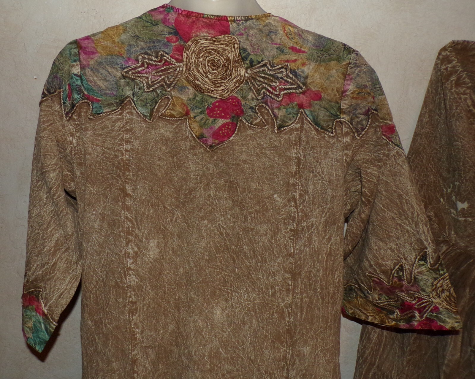 Vintage Embellished Tunic & Harem Shalwar Pants Stone washed Boho Hippy OS