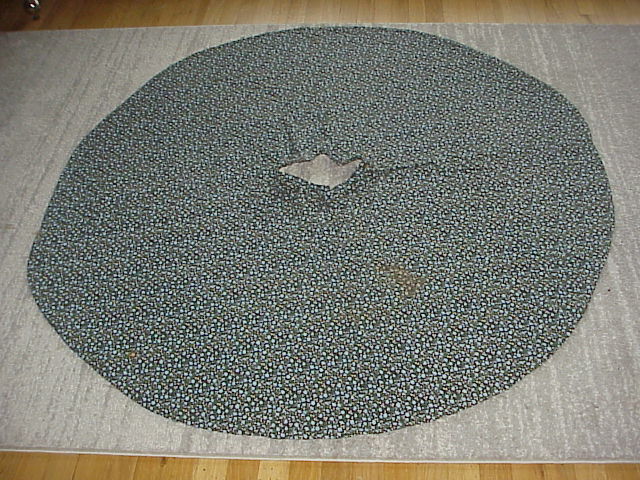 Vtg 50s Novelty Quilted Prairie Flower Full Circle Skirt sz S/24.5″ W Rockabilly