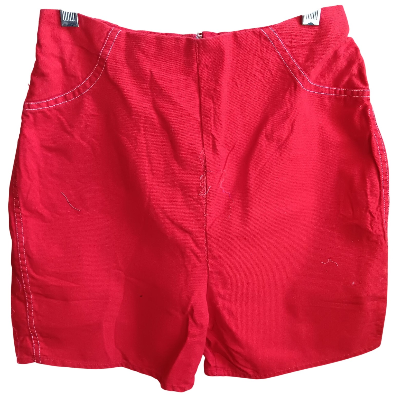 True Vintage 1950’s Farm Gym Shorts 24″ RED ROCKABILLY High Waisted