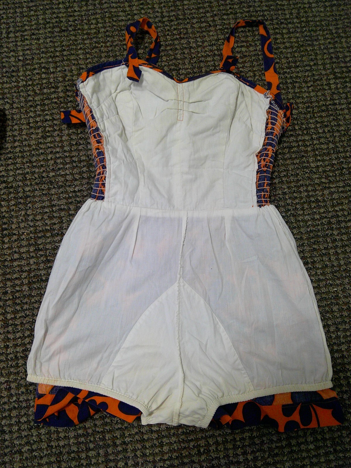 Vtg 40s THE KAHALA Hawaii PIN UP Swimsuit Bathing Suit Convertible Halter S RARE