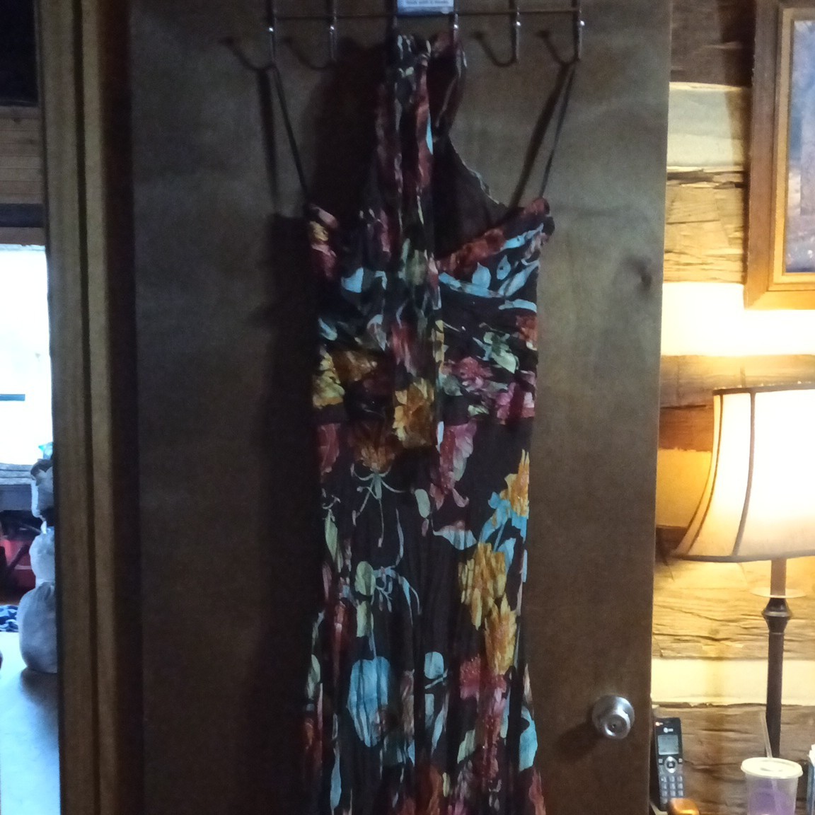 VTG Ui-Maikai Maxi Hawaiian Dress M/L Sleeveless 60s 70s Floral *Small Flaw